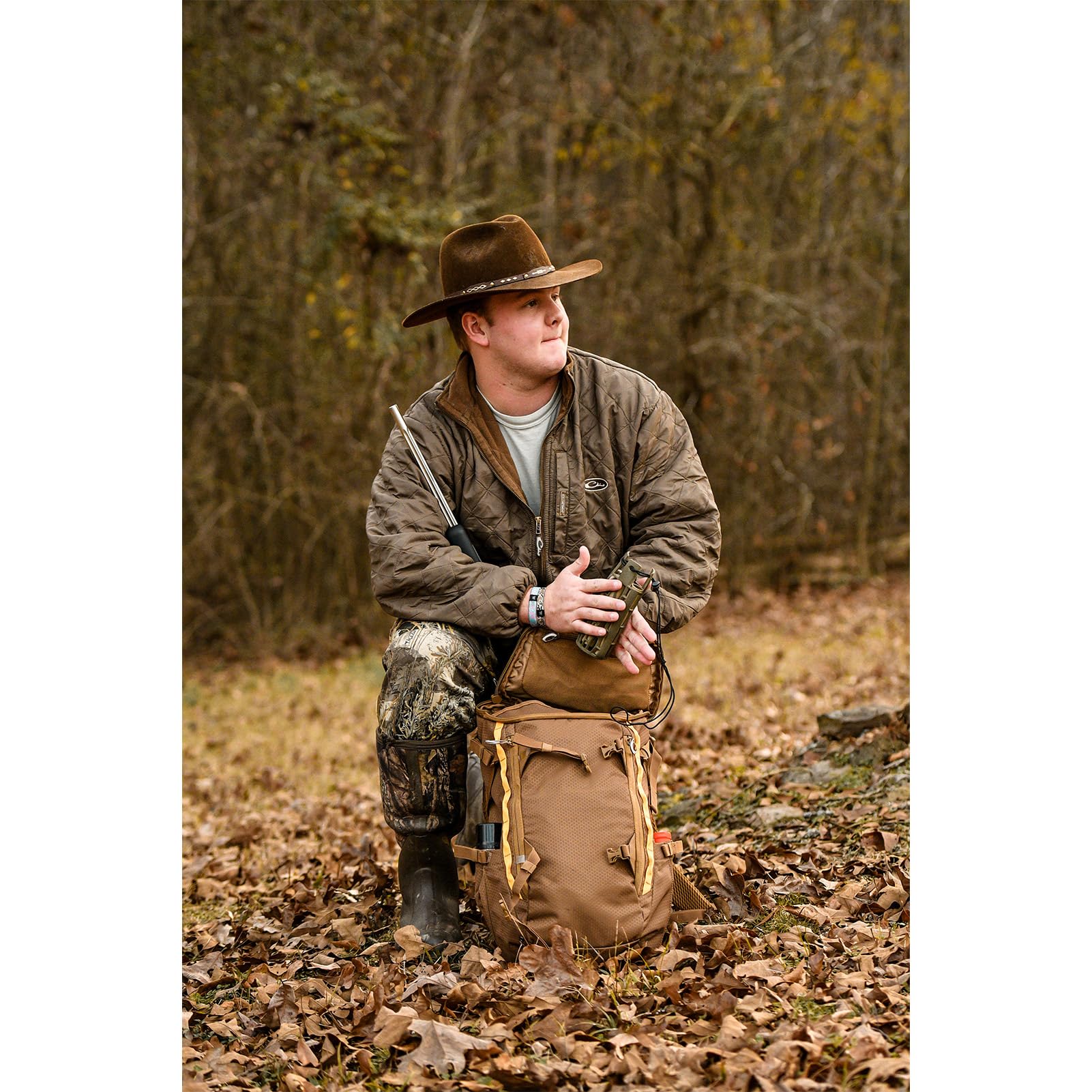 Whitetail Day Pack TENZING 1500, Buckskin Tan Ultra-Durable Hunting Backpack with 4 Compartments & 10 Organizational Pockets Camo Backpack for Hunting Gear and Equipment