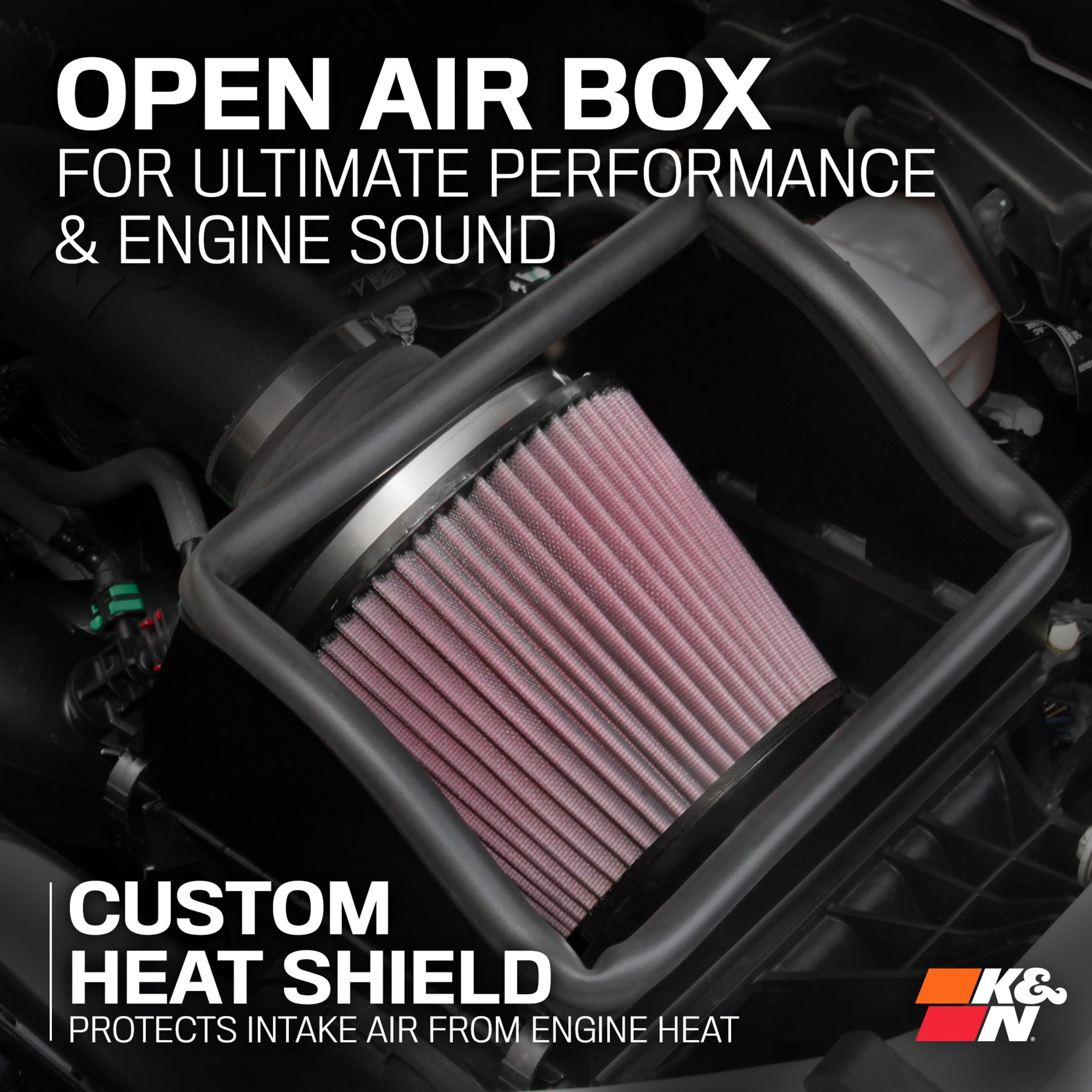 Cold Air Intake System K&N: High-Flow Air Filter, Increase Performance & Towing: Compatible with 2004-2008 FORD/LINCOLN: Expedition, F150, Mark LT, 57-2556
