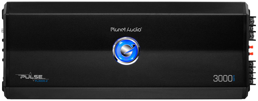 Planet Audio 2 Channel Car Amplifier PL3000.2 - 3000 High Output, High/Low Level Inputs, High/Low Pass Crossover, Hook Up to Subwoofer for Bass