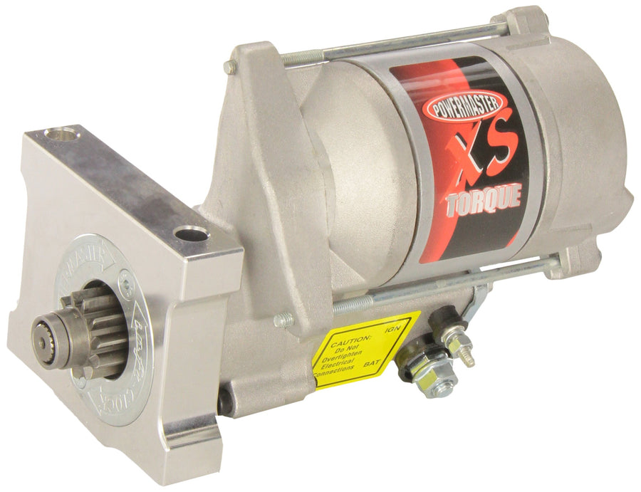 POWERMASTER Starter, 4.4:1 Gear Reduction, XS Torque, Natural, 168 Tooth Flywheel, Straight Bolt, GM V8, Each