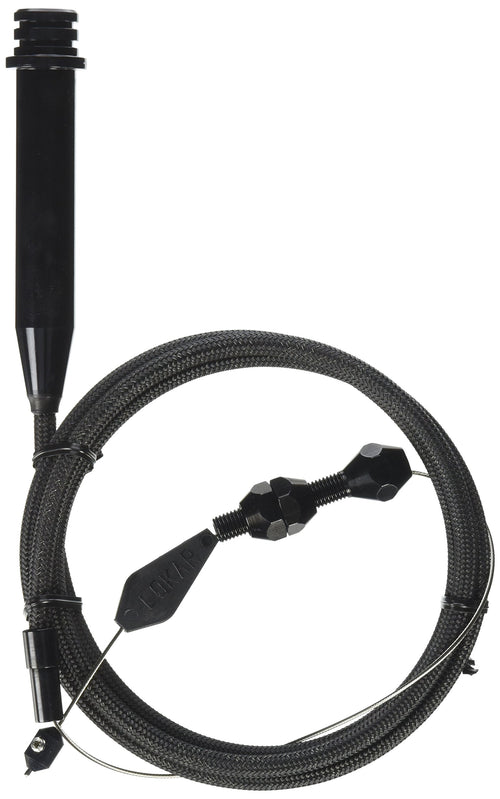 Kickdown Cable Kit Lokar XKD-2700TP with Black Stainless Steel Housing and Black Aluminum Fittings for GM 700-R4 Tuned-Port Transmission Injection