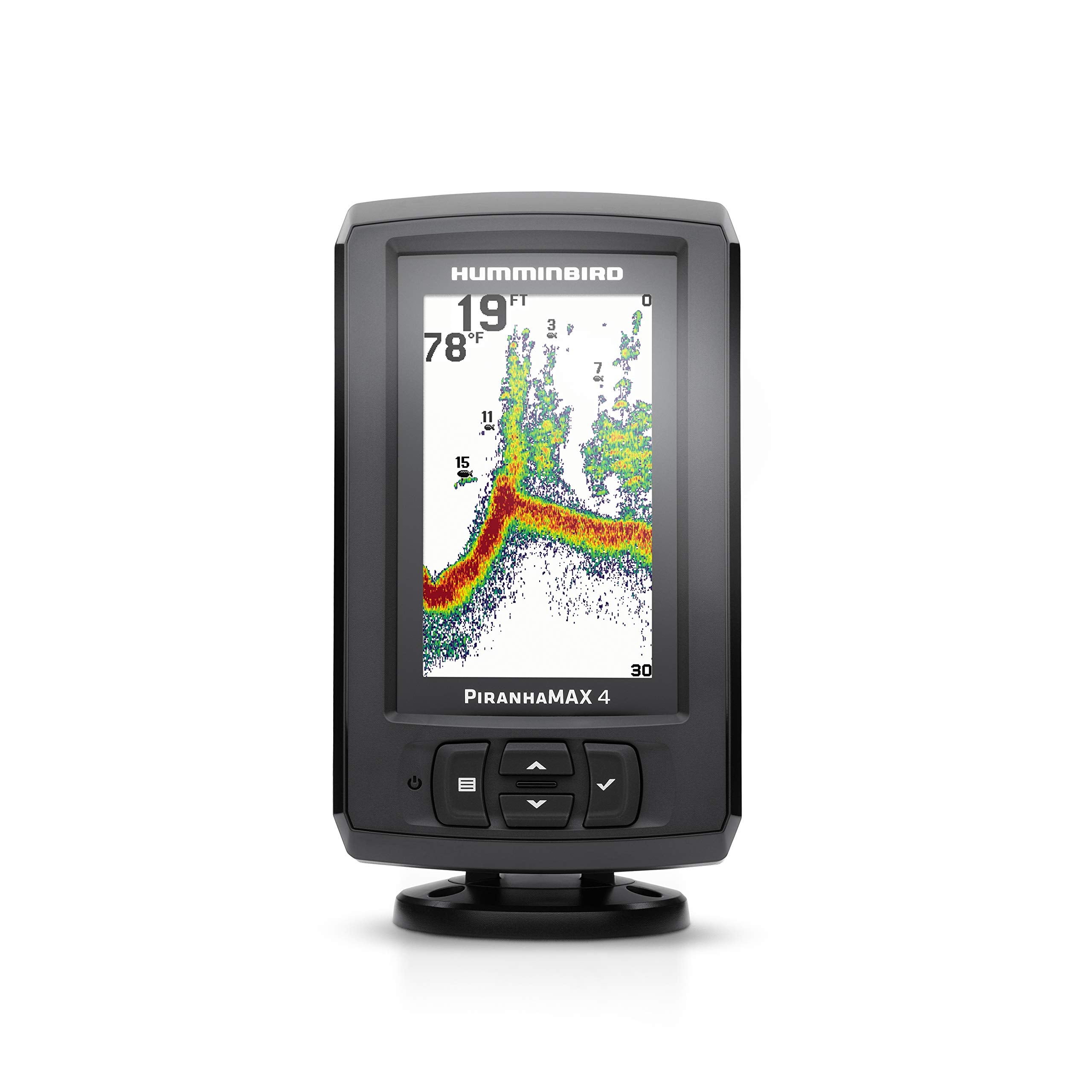 PiranhaMAX 4 Humminbird Fish Finder with Transducer, Dual Beam Sonar, Portable Carrying Case