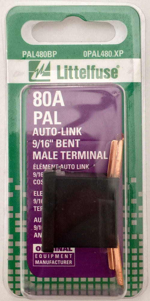 Littelfuse PAL 0PAL480.XP 9/16 Bent 32 Volt 80 Amp Carded Auto Link Fuse