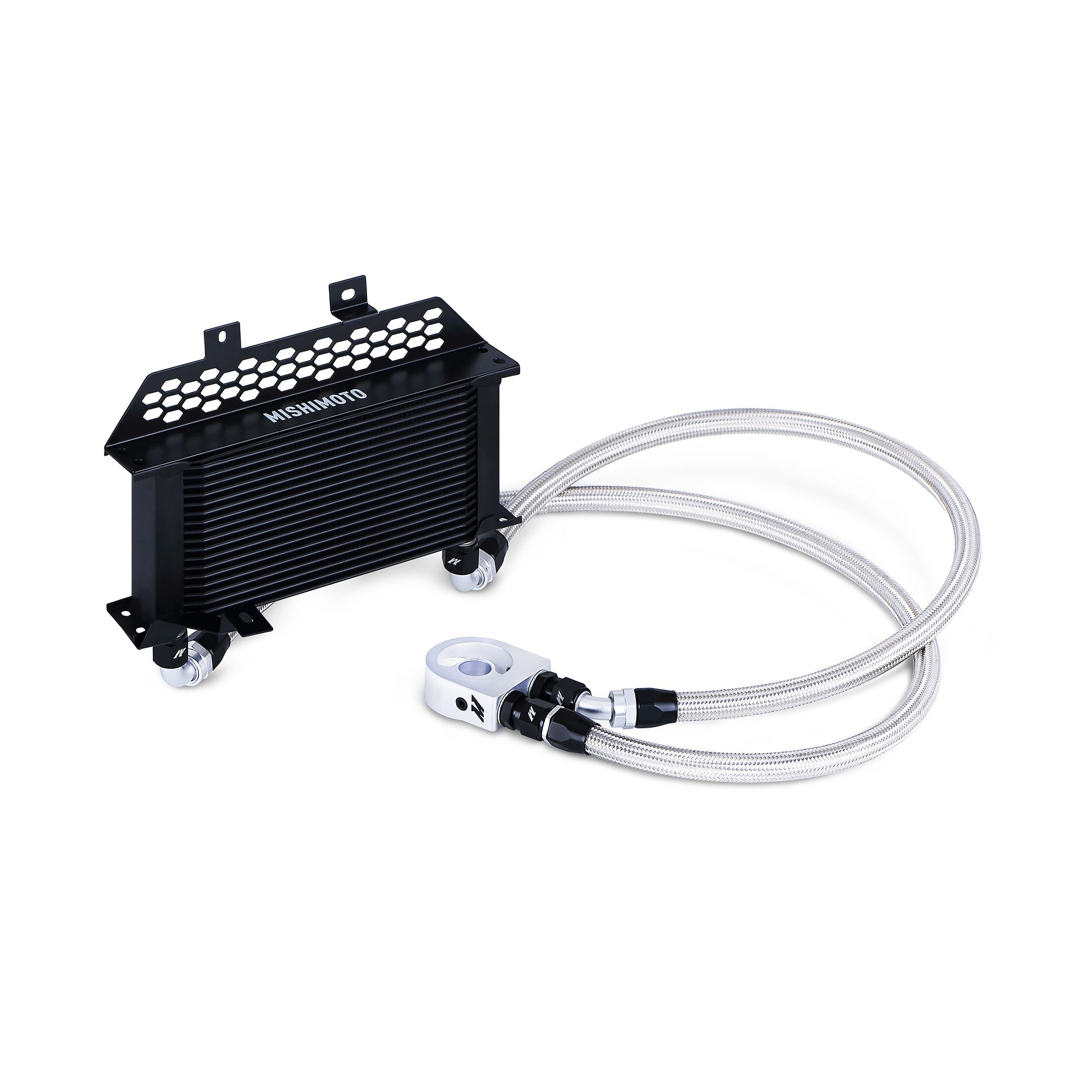 Mishimoto Oil Cooler Kit MMOC-FOST-13BK Non-Low Temp Thermostatic Fits Ford Focus ST 2013+ Black
