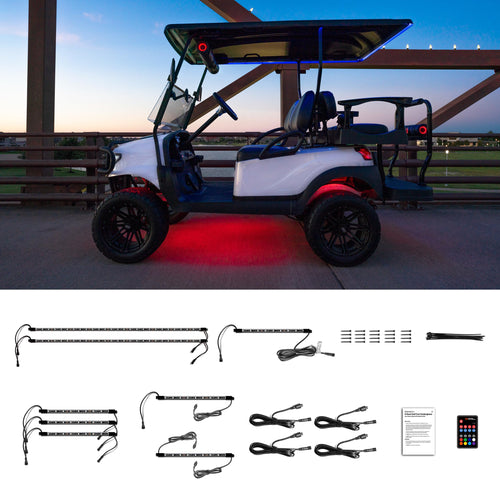 ExtremeStrip SoundExtreme 6 Seat Golf Cart Underglows Waterproof Dirt Proof LEDCast Compatible LED Accent Lighting