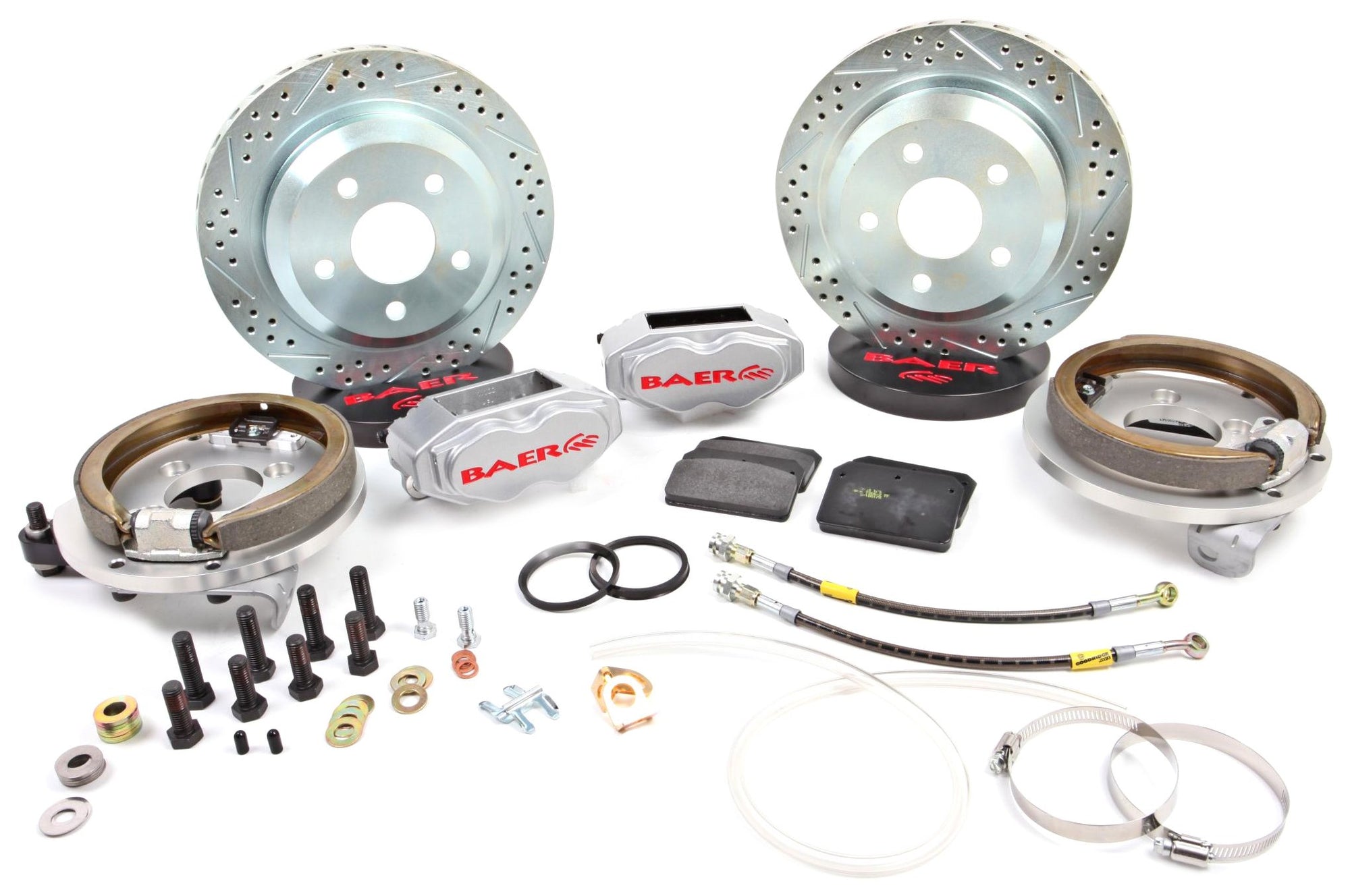 BAER BRAKES Brake System 4262693B-BKCZ (12" Rear SS4 with Park Brake Black 91-93 Fox Mustang 5 Lug), 1 Pack
