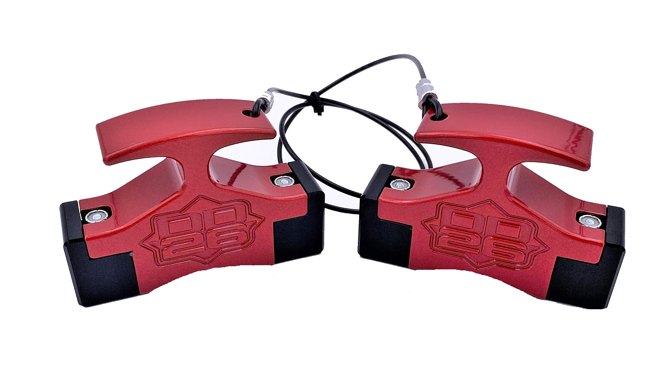 Gen 2 Mean Stop Hydraulic Steering Locks (Comes with .75" Diameter 4" Width Rod Clips) (Red)