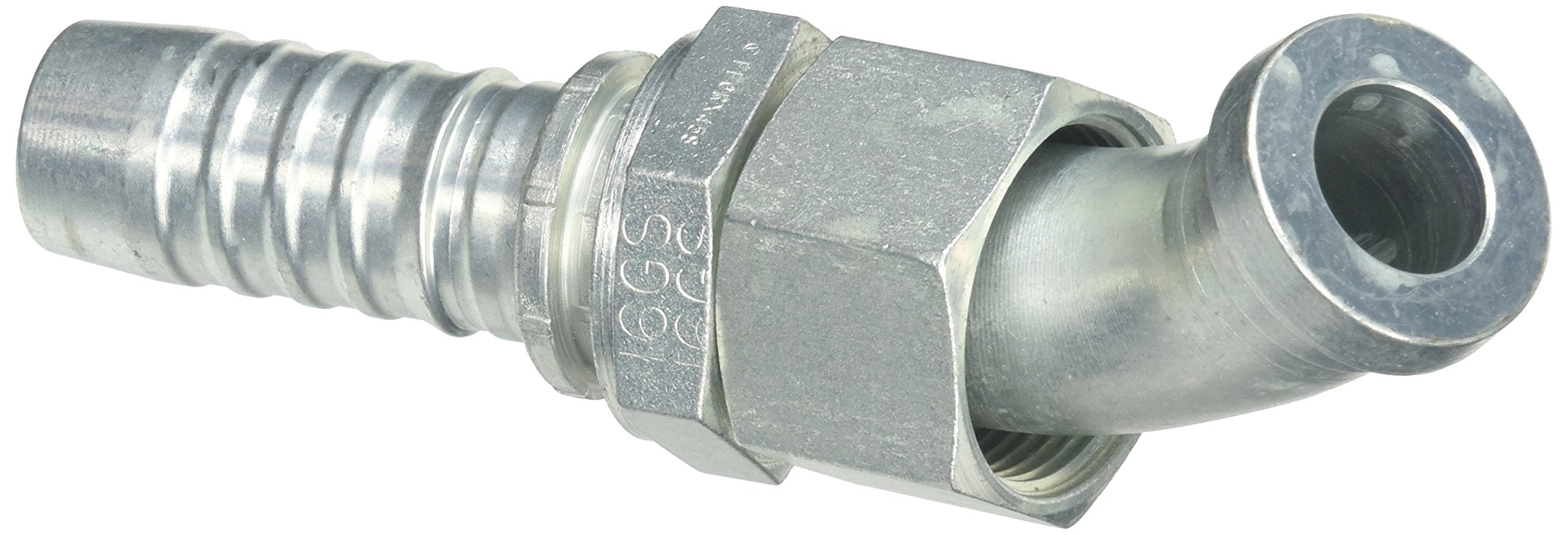 Gates G20234-1616 Flat-Face Female O-Ring Swivel - 45 Bent Tube GlobalSpiral Coupling