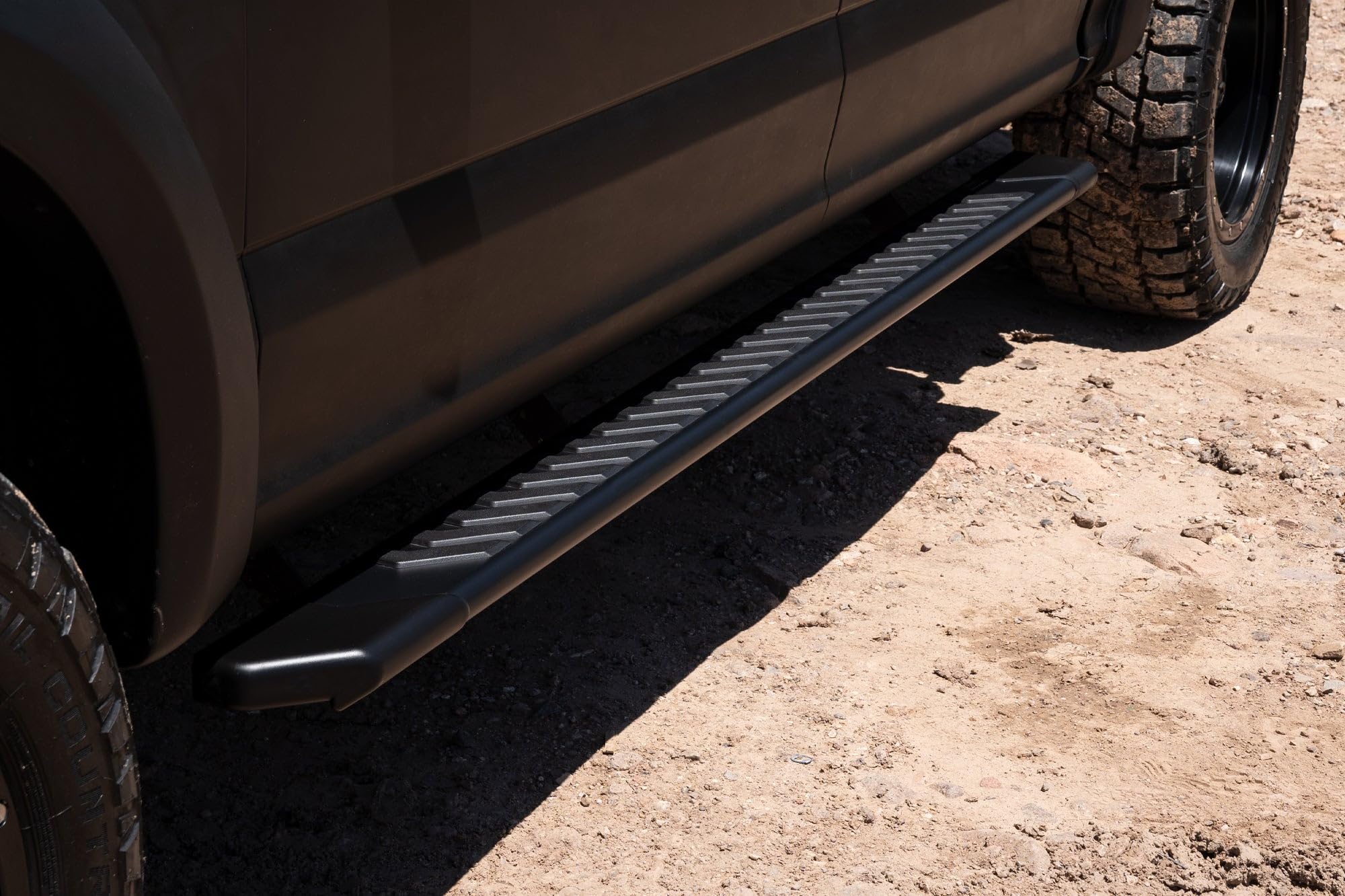 Raptor Series Running Boards 5in Steps OEM Style Full Tread Black Aluminum Compatible with SuperCrew 15-26 F-150 17-26 F-260/F-350 Super Duty