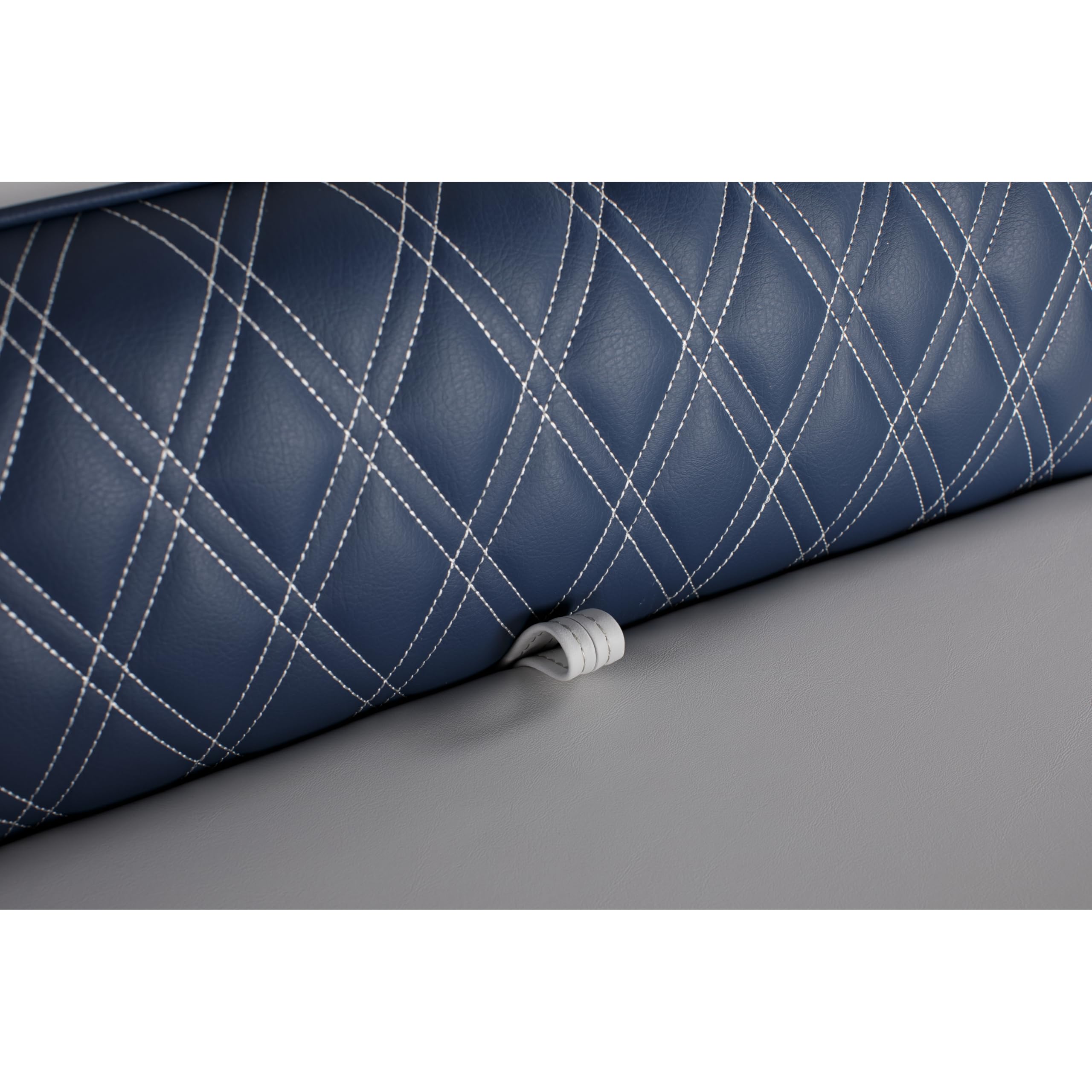 Sunset Collection Lippert 24" Angled Pontoon Bench Seat, Fits Against Helm Station, Contoured Foam Cushioning, Durable Marine-Grade Vinyl, Dry Storage, Poly Frame, 24"L x 28"W x 30"H - 2024021166