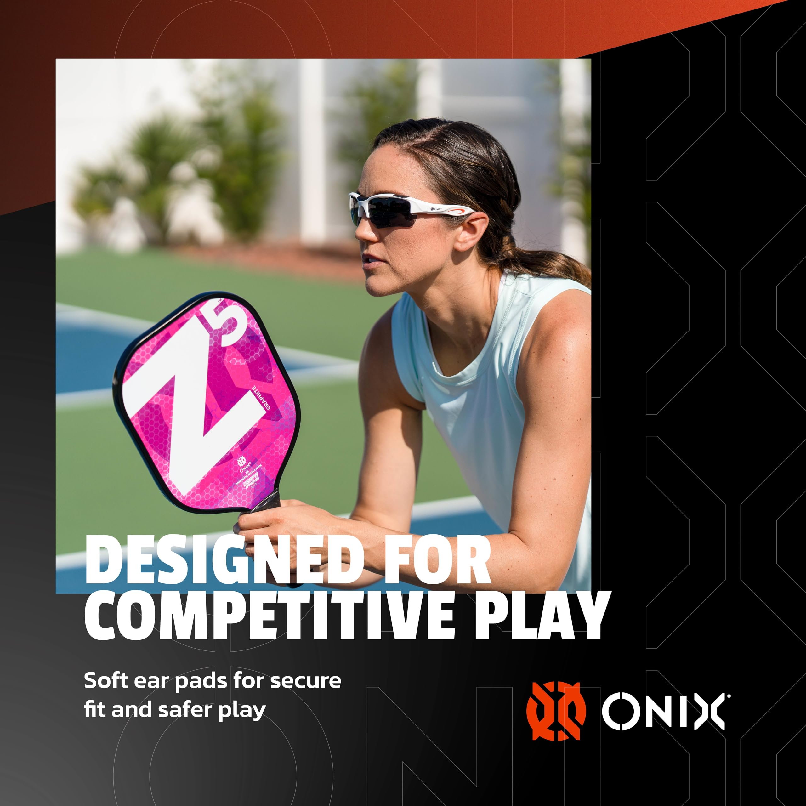 Falcon ONIX Eyewear Pickleball Sun Protection Non-Slip Nose Piece Modern and Lightweight Secure Design