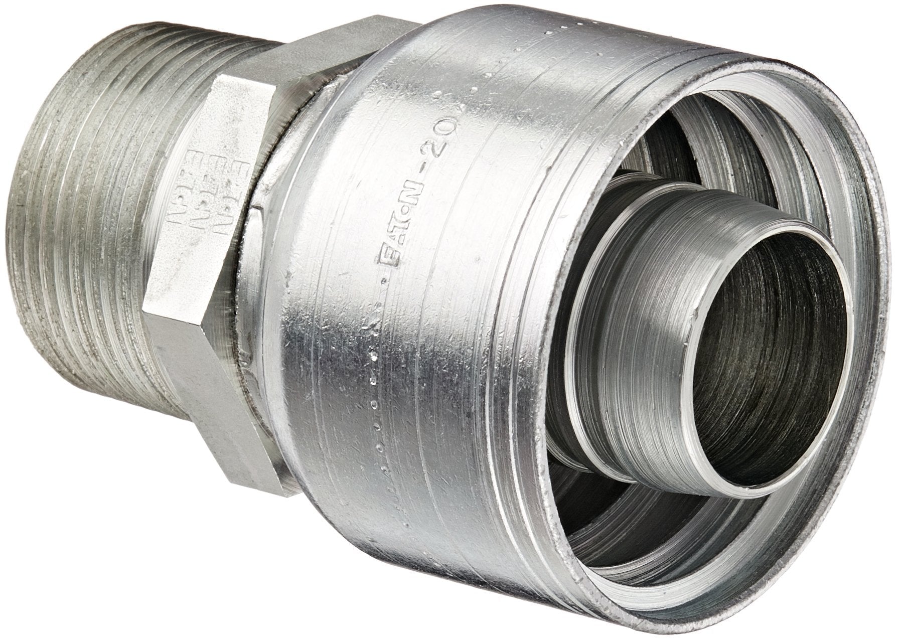 Eaton Weatherhead 20Z-120 WeatherGRIP Low Carbon Steel Hose Crimp Fitting, Straight Rigid, SAE 20 Hose Size x 1-1/4"" NPT Male