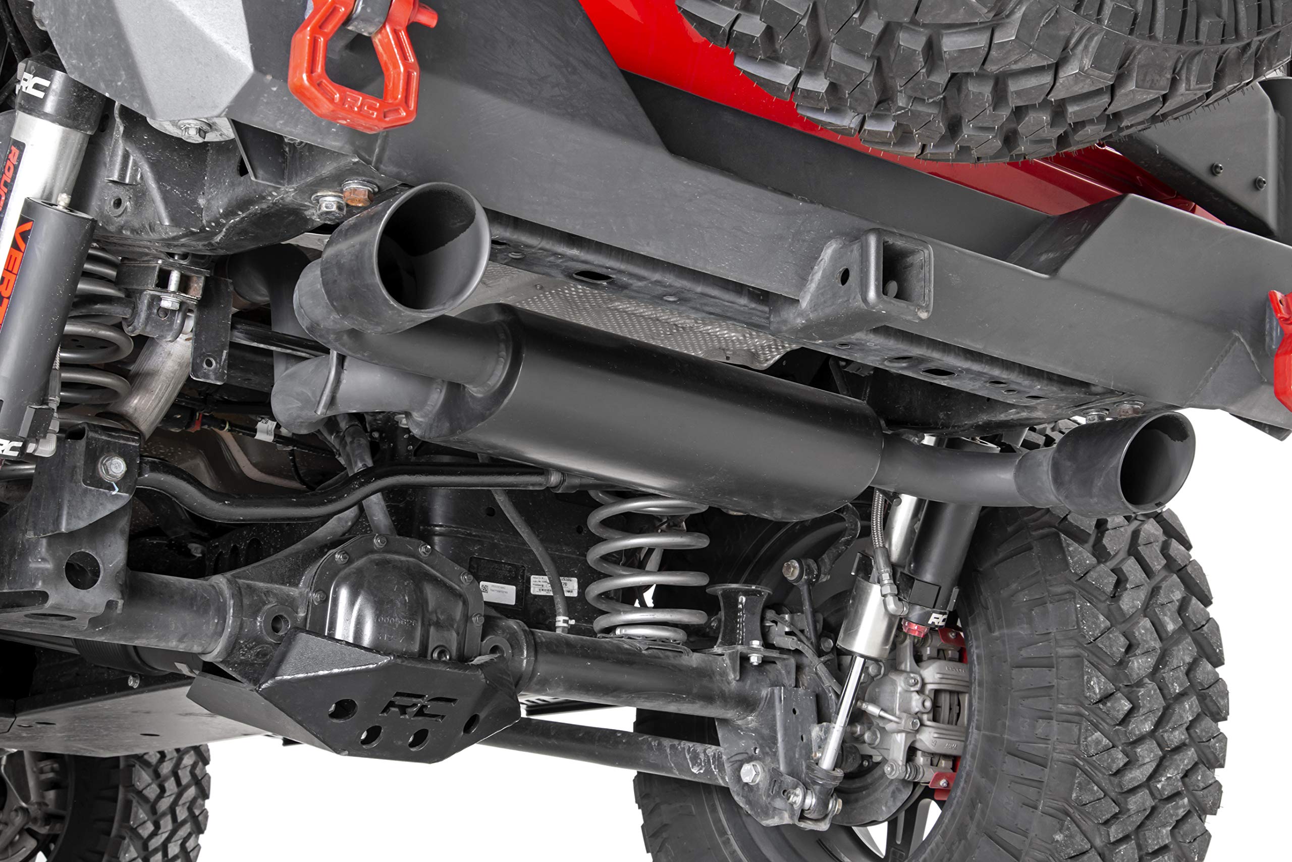 Rough Country Performance Black Dual Outlet Exhaust for 18-25 Jeep JL - 96003