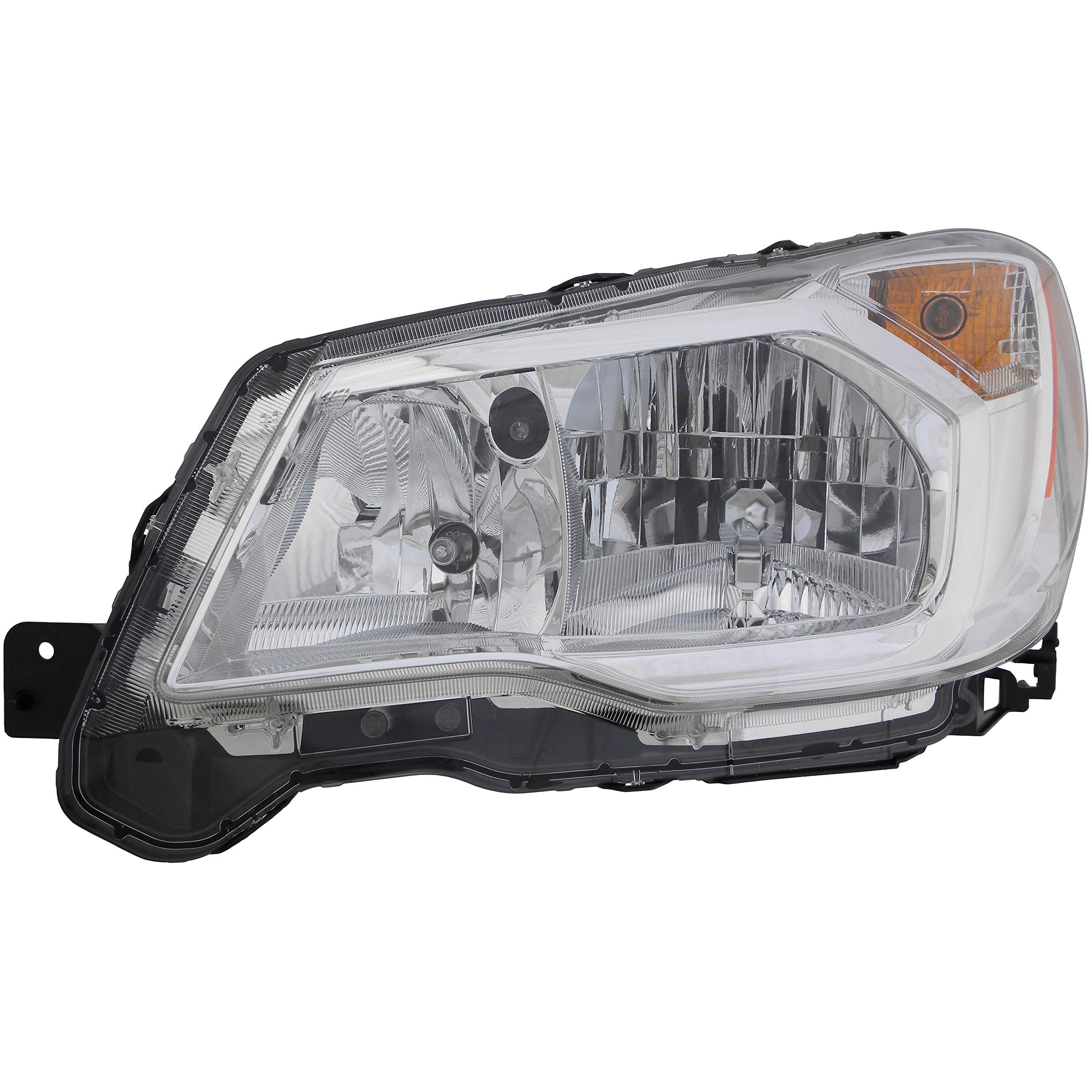 HEADLAMP ASSY LH COMPOSITE; 2.5L; HALOGEN; CHROME BEZEL; Compatible with/Replacement for Forester 14-16