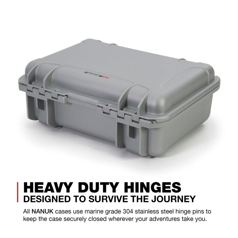 Nanuk Waterproof Hard Case 925 with Foam Insert for DJI Mavic Air 2 + Smart Controller - Silver (925-MAVIA25)