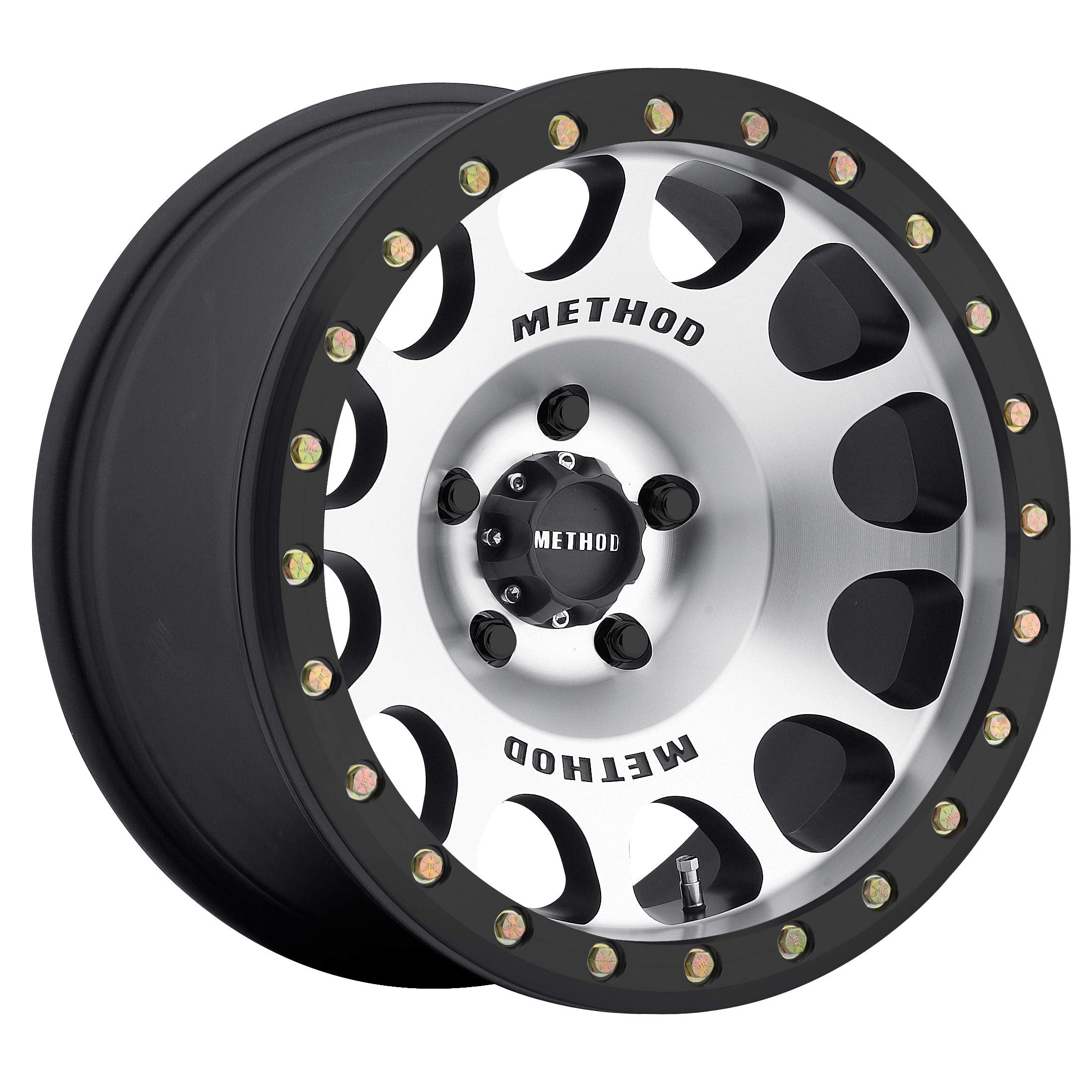 Method Race Wheels 105 Machined Beadlock With Matte Black Ring 17x9" 5x5", 38mm offset 3.5" Backspace, MR10579050338B