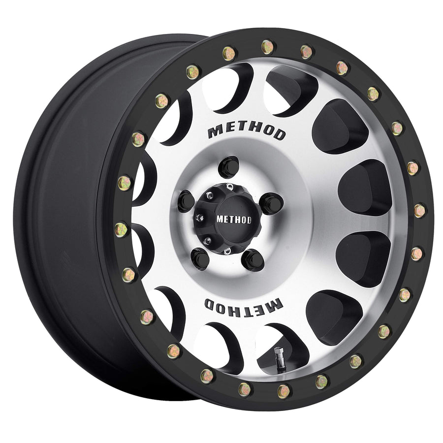 Method Race Wheels 105 Machined Beadlock With Matte Black Ring 17x9" 5x5", 38mm offset 3.5" Backspace, MR10579050338B