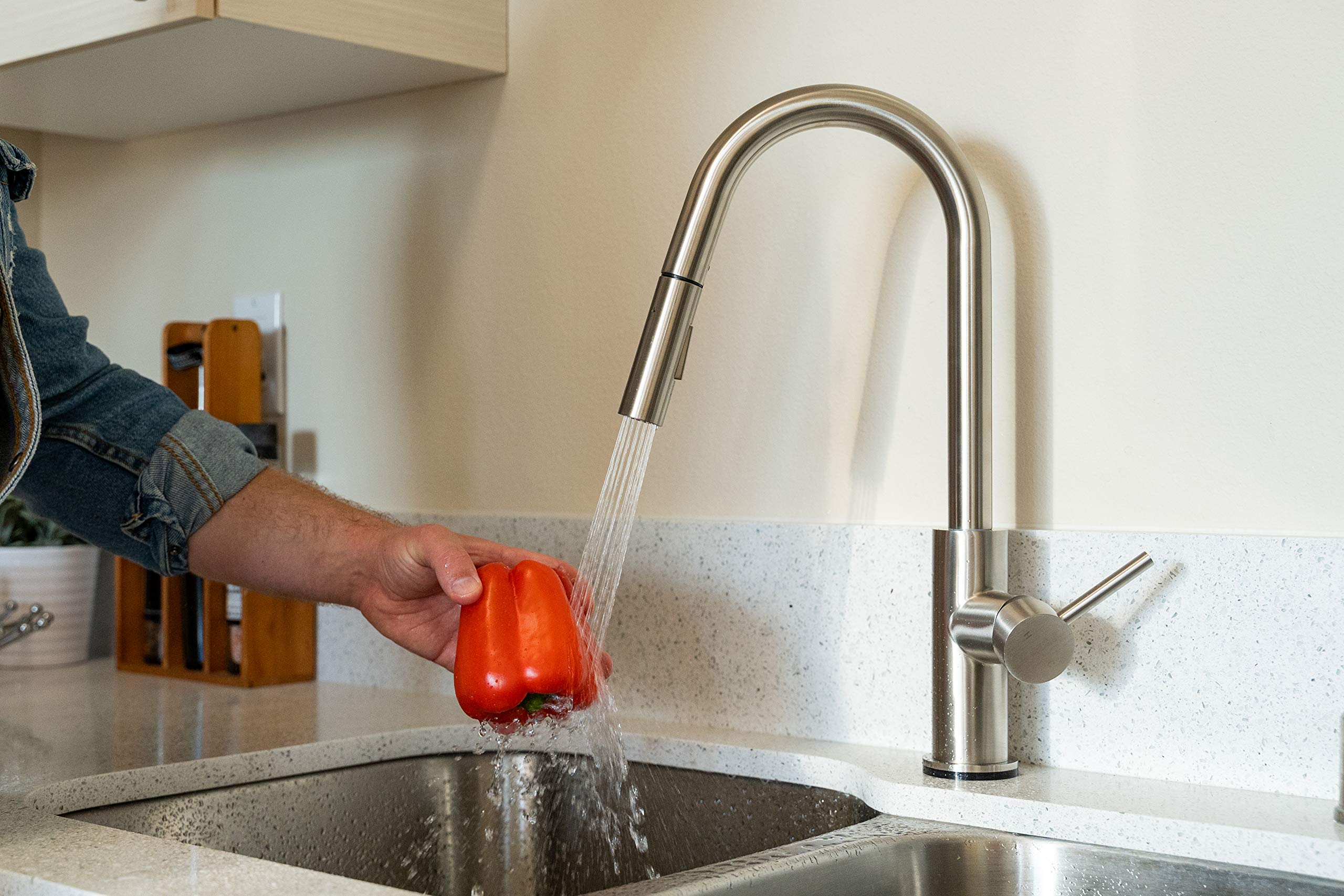 Dura Faucet Streamline RV Touch Sensor Pull-Down Kitchen Sink Faucet - Matte Black