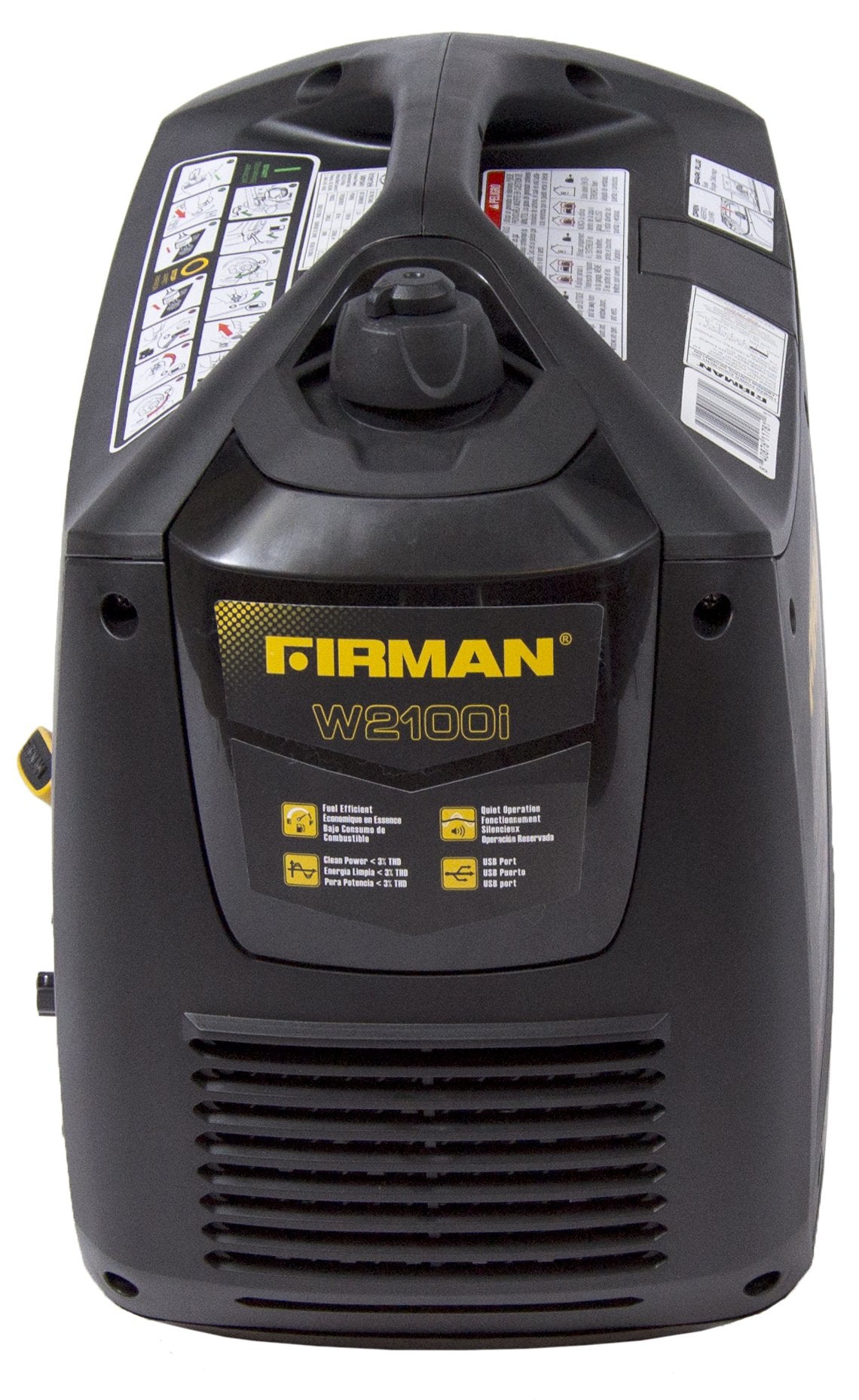 Whisper Series Firman 1700/2100 Watt Inverter Generator, Yellow