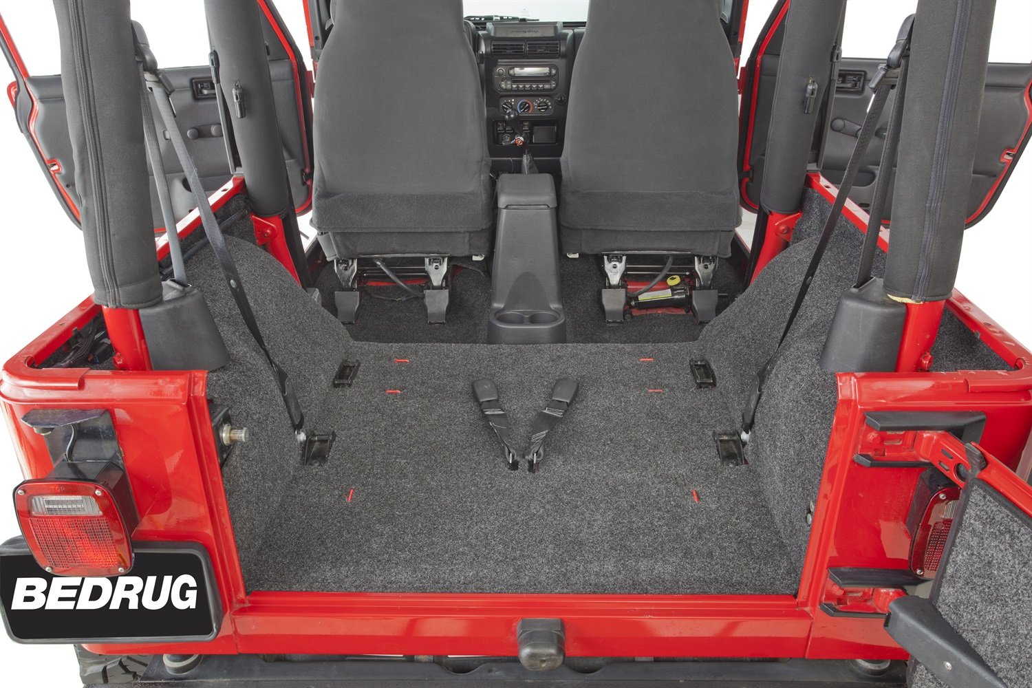 Jeep Cargo Kit - Bedrug | 1981 - 1986 Jeep Wrangler CJ-7, Cargo Liner w/ Tailgate Liner w/Out Gussets | Grey - 4 pc. | BRCJ81R