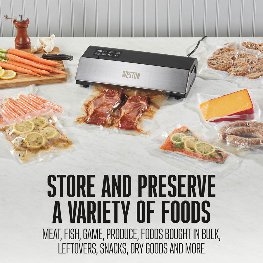 Professional Advantage Weston 65-0501-W Vacuum Sealer, 11", Stainless Steel and Black