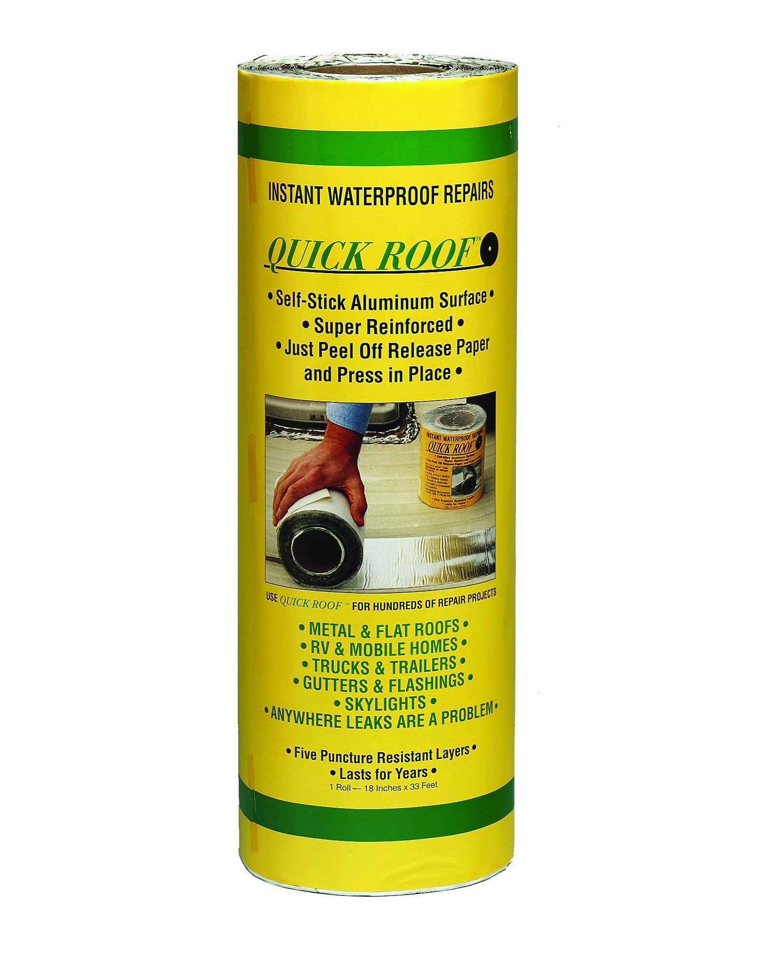 Cofair Quick Roof Pro QR18 Aluminum Waterproof Repair Tape - 18" x 33.5'