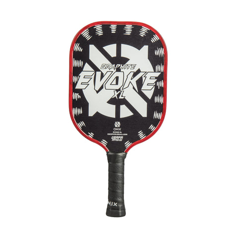 Evoke XL Onix Graphite Pickleball Paddle Features Polypropylene Core, Graphite Face, and Oversized Shape, White