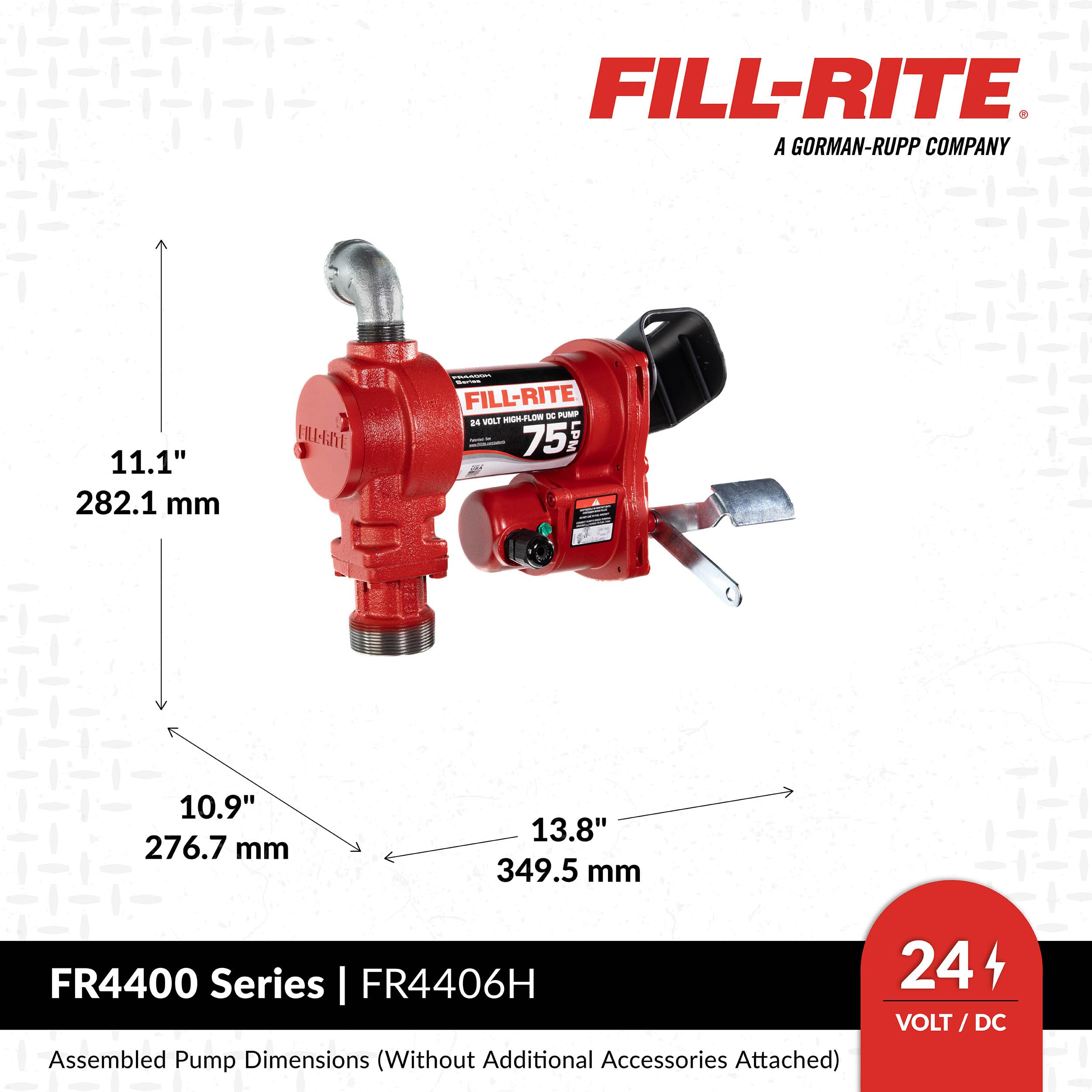 24V Fill-Rite FR4406H 20 GPM Fuel Transfer Pump (Pump Only)