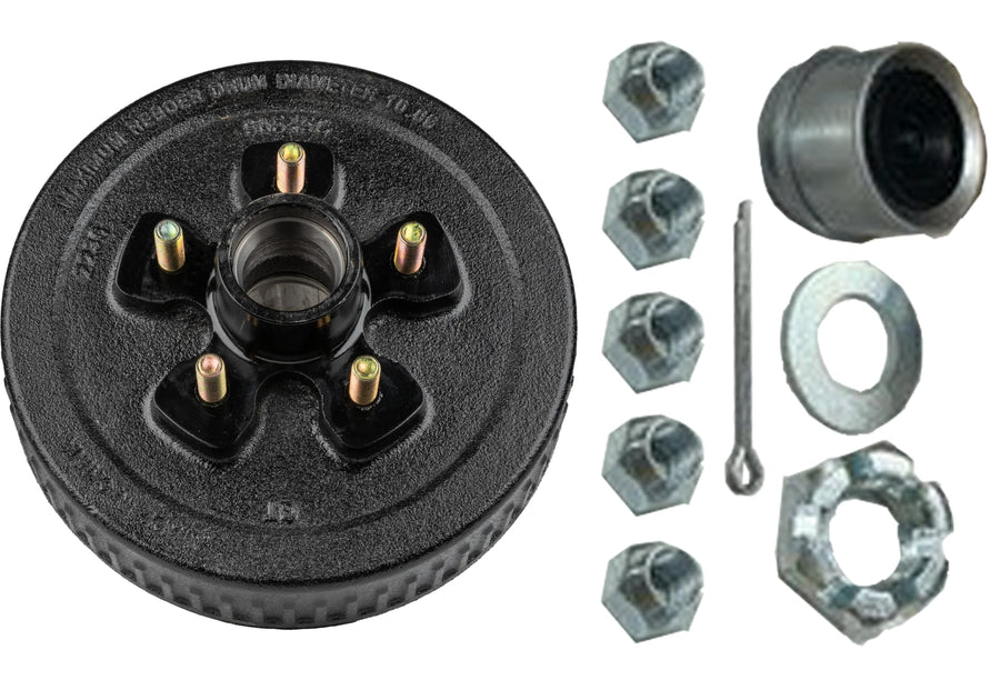 Hub/Drum Assembly Ultra-Fab - Loaded (3,500 lb. Capacity, 5 Lug, 4.5", 1/2"-20, for 10" Brake)