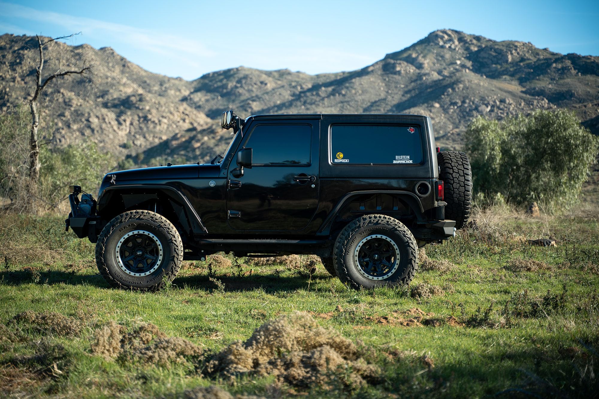 FS-7 Series DV8 Offroad Rear Bumper for the 2007-2018 Jeep Wrangler JK | Jeep Mid-Width Rear Bumper | Compatible with Factory Hitch | Fits up to 37” Spare Tire (Max 4.5” Backspacing Wheels)