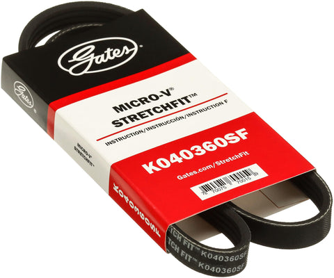 K040360SF Gates Stretch Fit Micro-V Serpentine Drive Belt