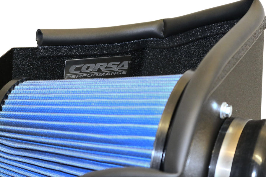 Shielded Box Air Intake System Corsa Performance 619735-O Incl. Blue Air Filter/Metal Heat Shield/Tubing/Adaptors/Hardware