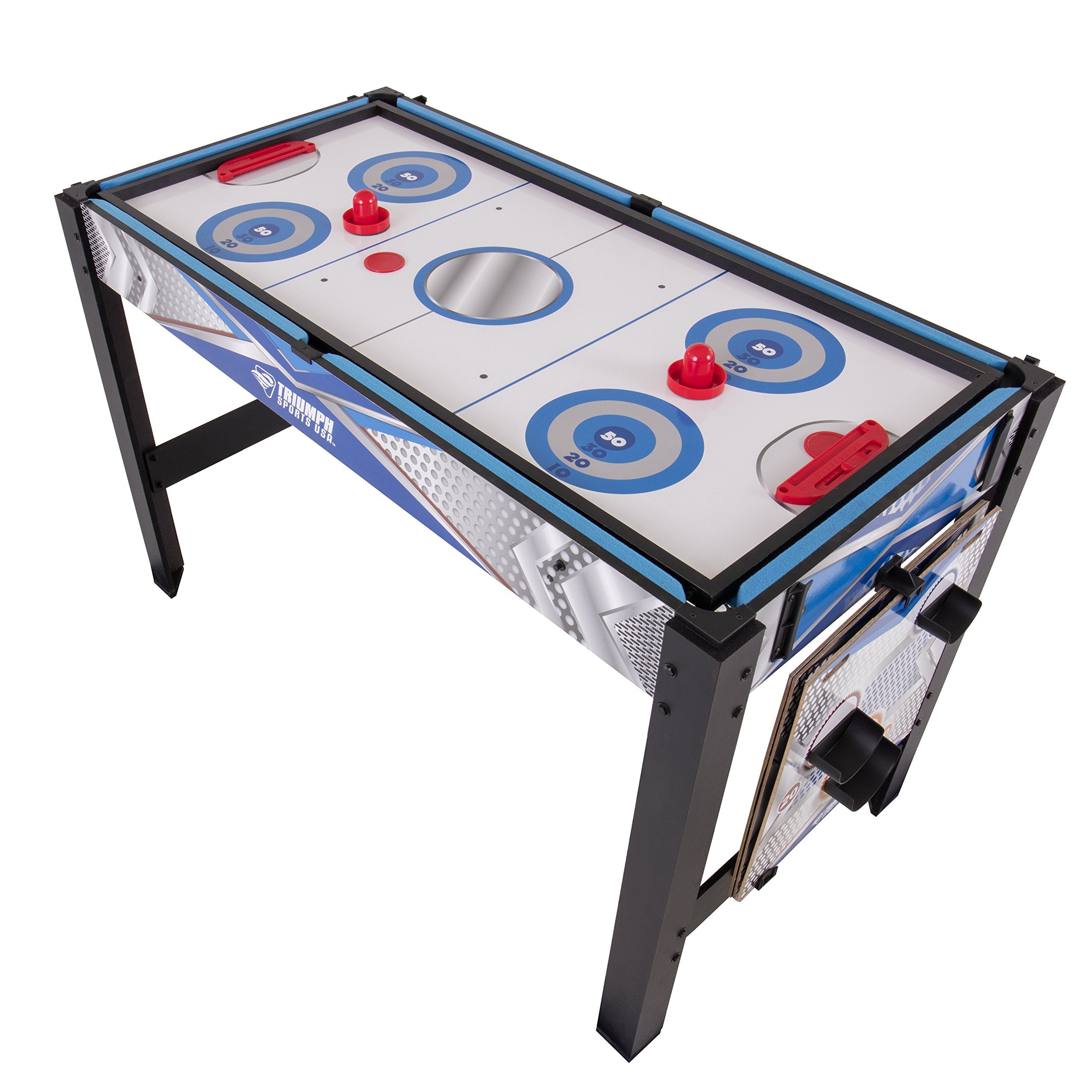 Triumph 13-in-1 Combo Game Table Triumph Includes Basketball, Table Tennis, Billiards, Push Hockey, Launch Football, Baseball, Tic-Tac-Toe, and Skee Bean Bag Toss