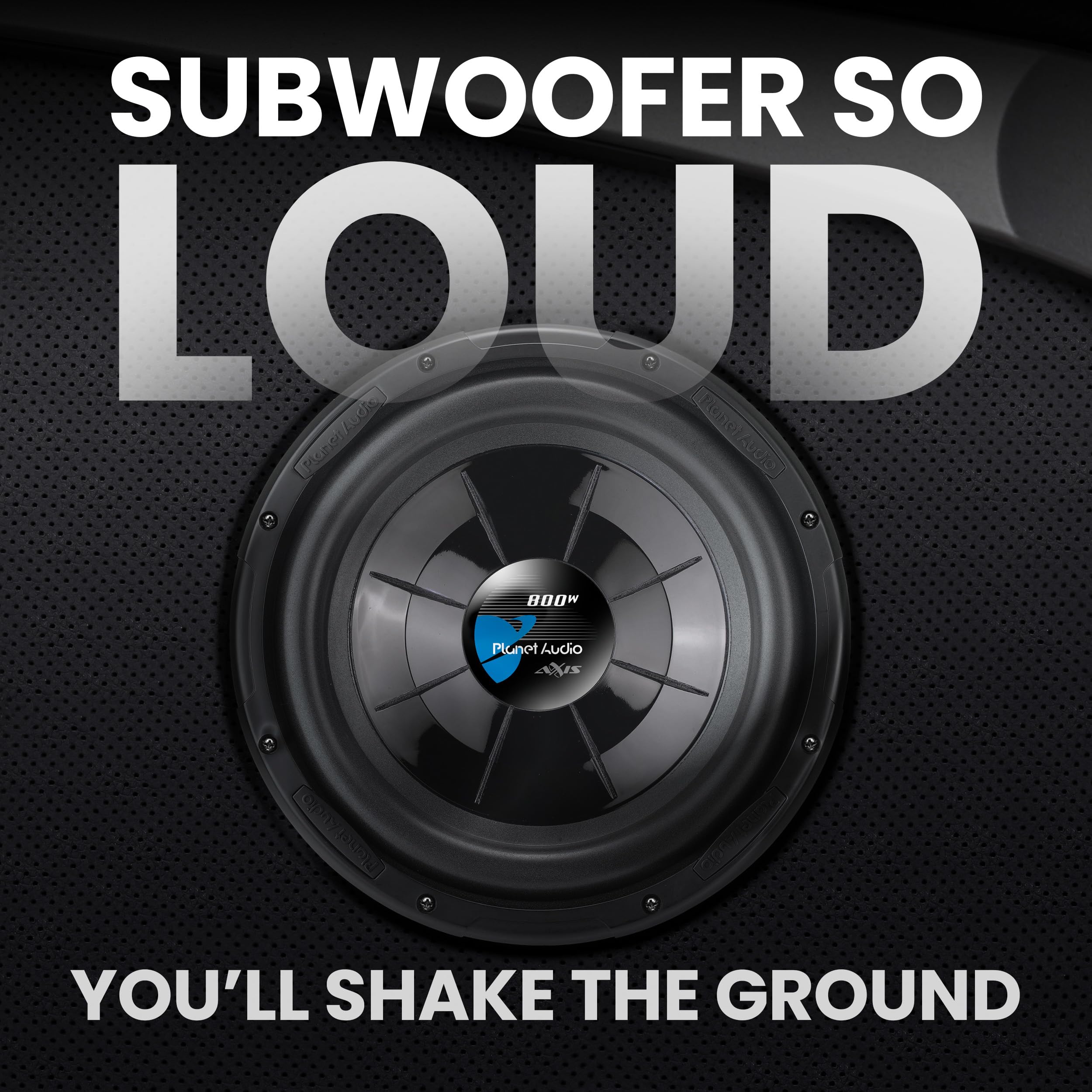 Axis Series Planet Audio PX10 10 Inch Car Subwoofer - 800 Watts Max, Single 4 Ohm Voice Coil, Sold Individually, Hook Up to Amp