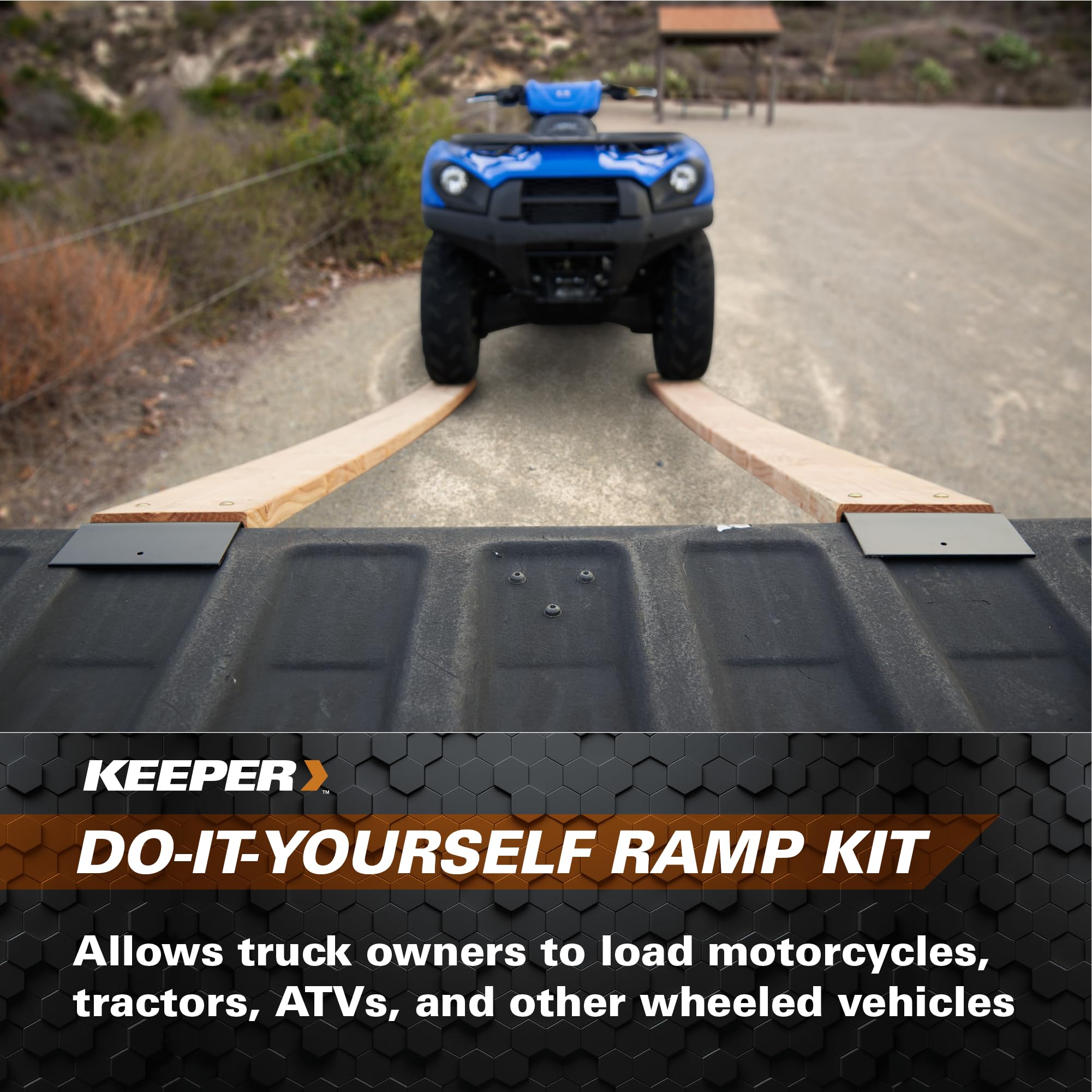 Keeper Do It Yourself 05674-6 Ramp Kit, Black - Safely Load Motorcycles, Tractors, ATVs, and Other Wheeled Transports On and Off Your Vehicle