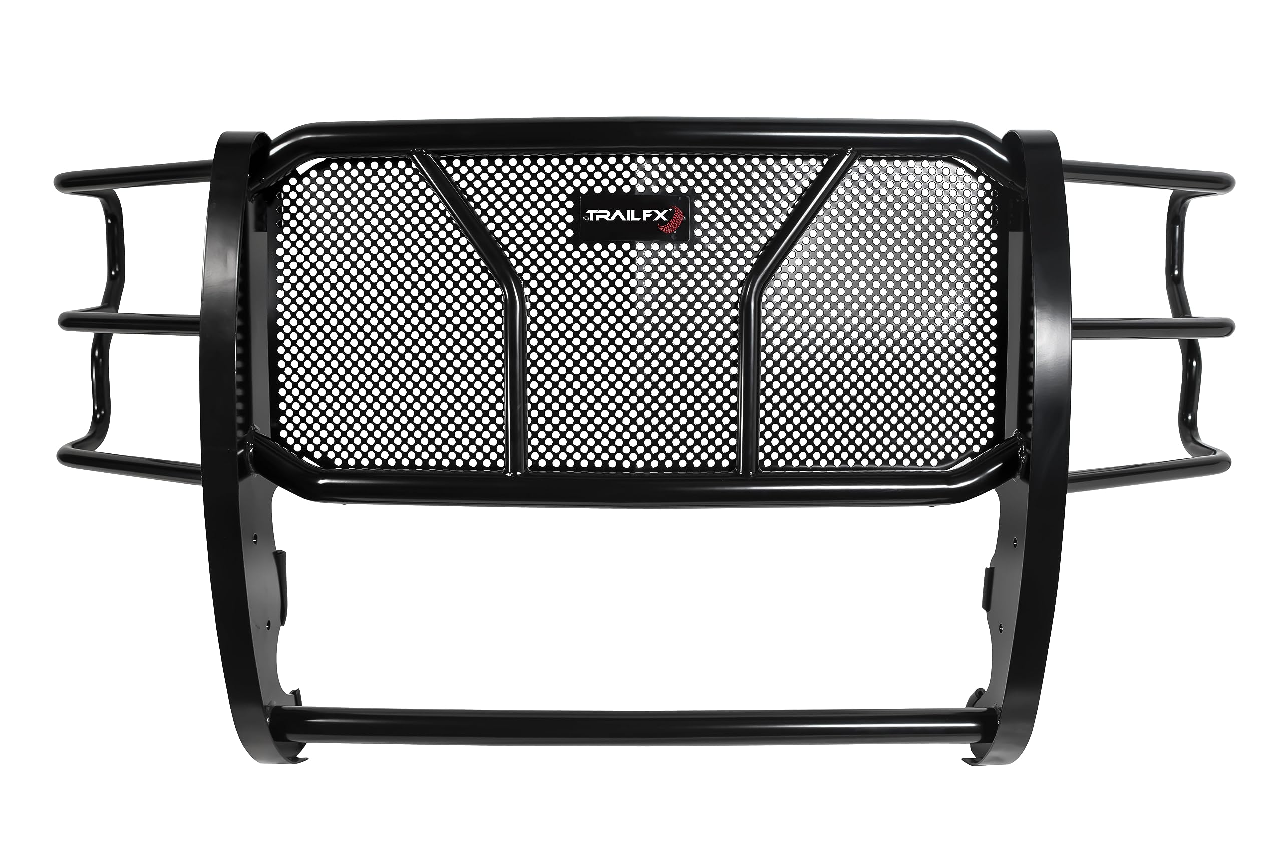 Grille Guard TrailFX with Brush Guard and Punch Plate Fits GMC Sierra 1500 2020-2021 Heavy Duty Black Powder Coated Steel Grille Guard Bolt-On Installation TrailFX E0517B