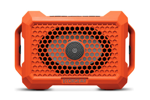 Outdoor ECOXGEAR Defender: Portable Bluetooth Speaker, 121dB Massive Sound, Waterproof and Drop Proof, with LED Party Lights, Pair up to 100, 25+ Hours Playtime (Blaze Orange)