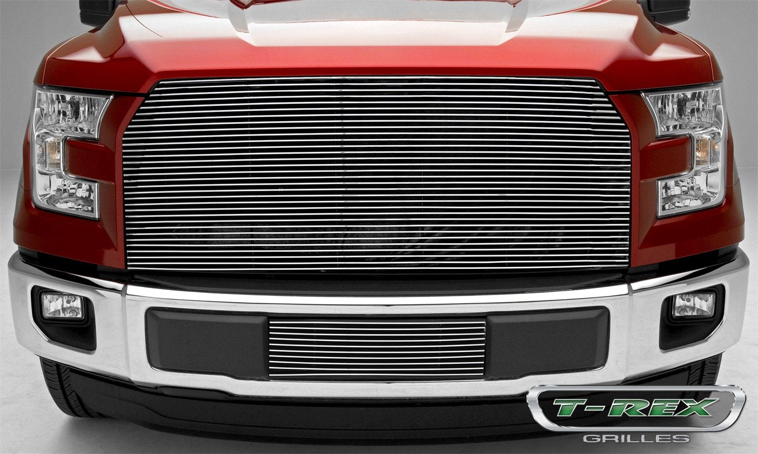 T-Rex Grilles Black 2015-2017 F-150 Billet Bumper Grille, Polished, 1 Pc, Insert - PN #25573