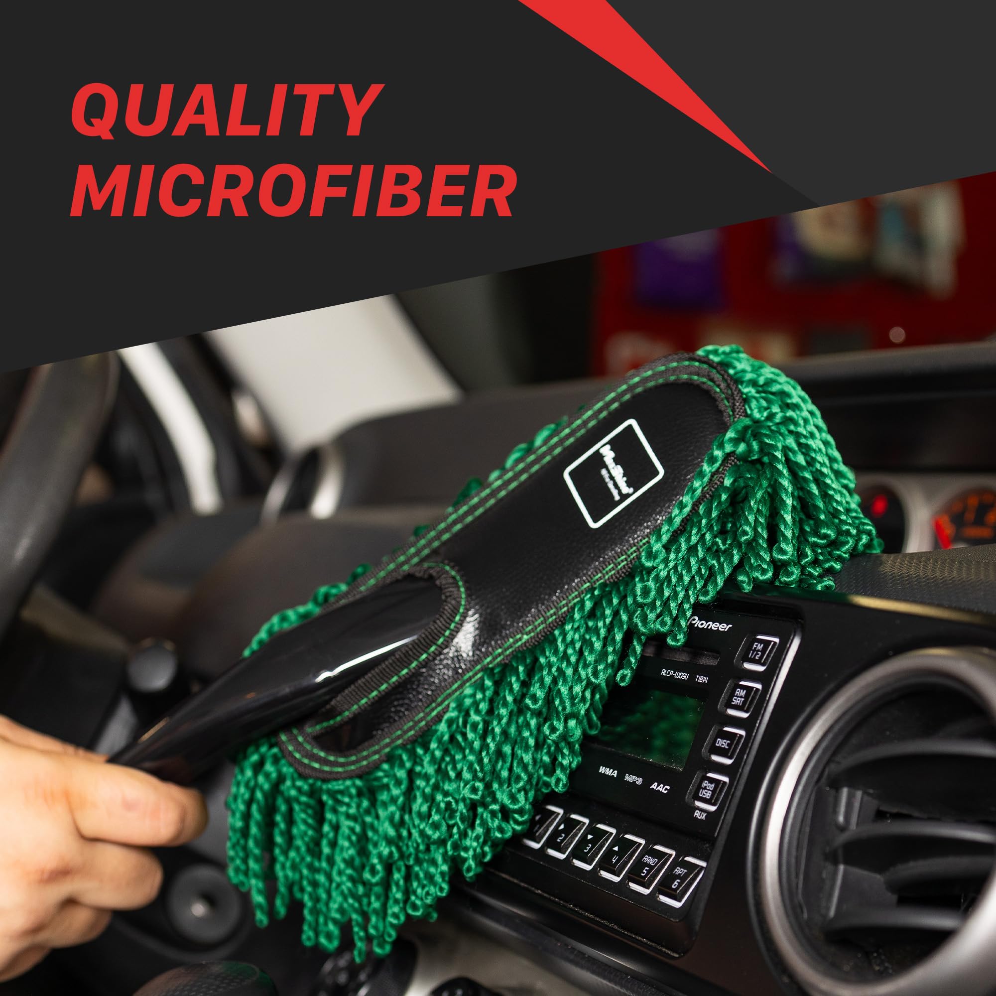 Maxshine Mini Microfiber Universal Car Duster – Interior Dusting Tool for Trucks & SUVs, Cars – Safe on All Surfaces – Gently Removes Dust, Dirt & Debris – Reusable Auto Detailing Brush