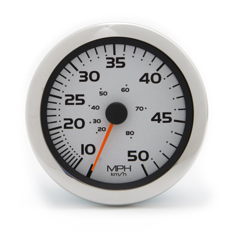 Sierra Speedo Kit 65530P, Argent Gauge, 50 mph, 5 inch, Universal, Night Visible