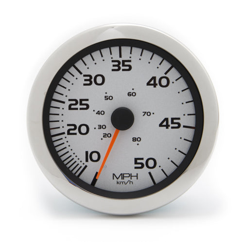 Sierra Speedo Kit 65530P, Argent Gauge, 50 mph, 5 inch, Universal, Night Visible
