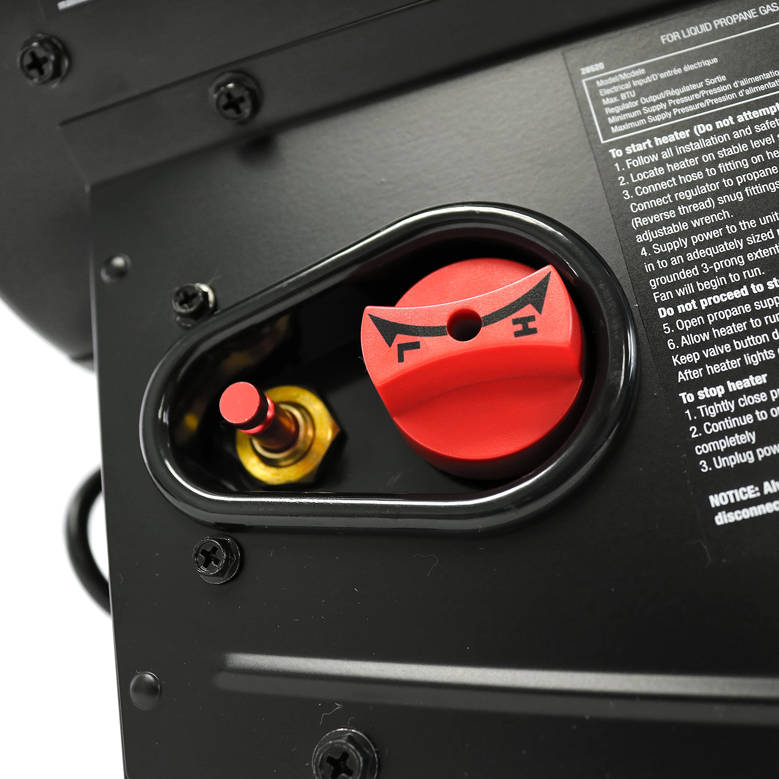 F271380 Mr. Heater MH85QFAV Forced Air Propane Heater, Black