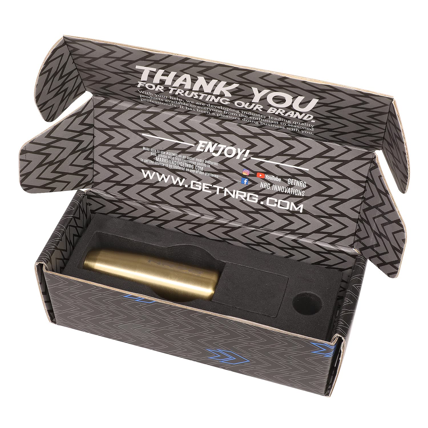 NRG Innovations Shift Knob NRG-SK-450CG Tapered Cylinder Style Lever Stick Shifter Handle Billet Metal Anodized for M10 X 1.25, M10 X 1.5, M12 X 1.25, M12 X 1.5 Thread Pattern Shifter, Chrome Gold