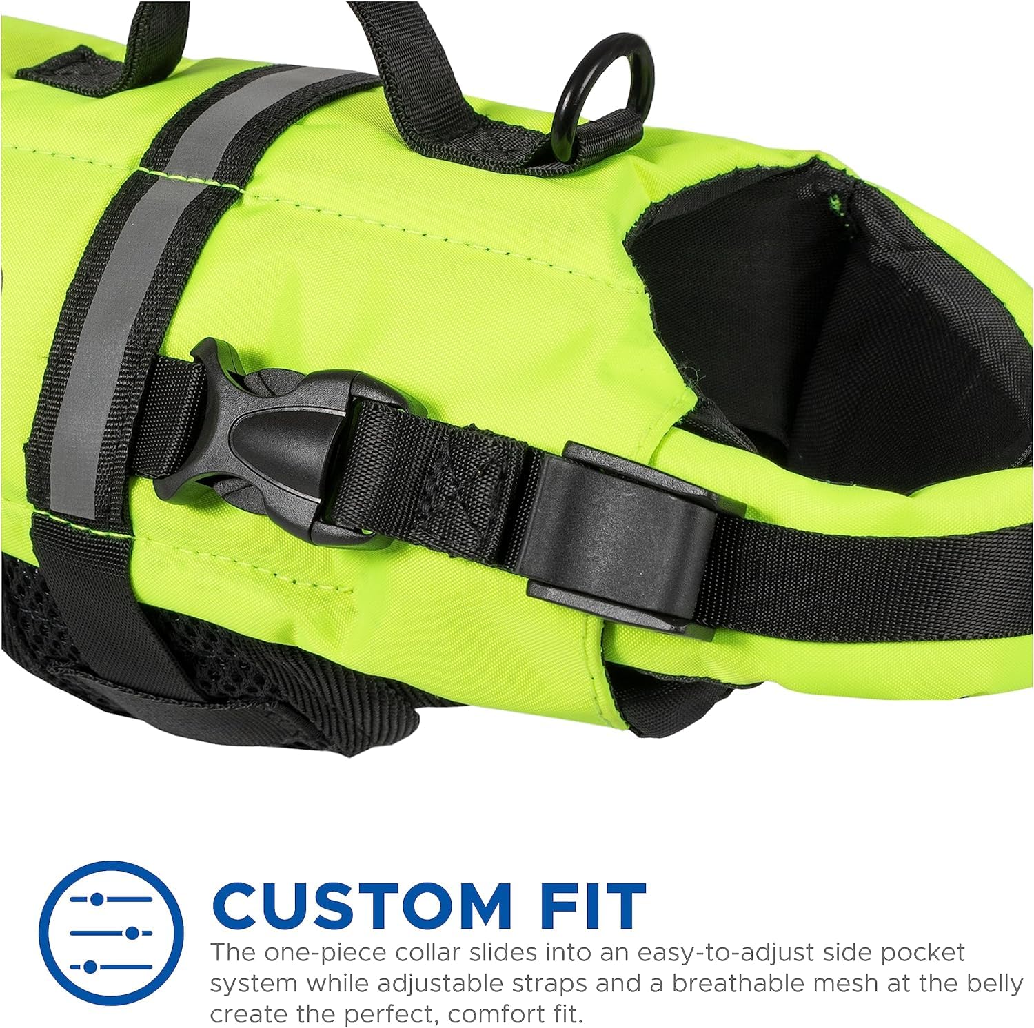 Doggy Life Jacket Paws Aboard XXS-Safety Neon Yellow