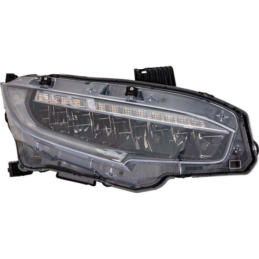 LED Headlight Assembly Go-Parts for 2019 Honda Civic Touring Model, Right (Passenger) Side, North America Built Vehicle, Replacement