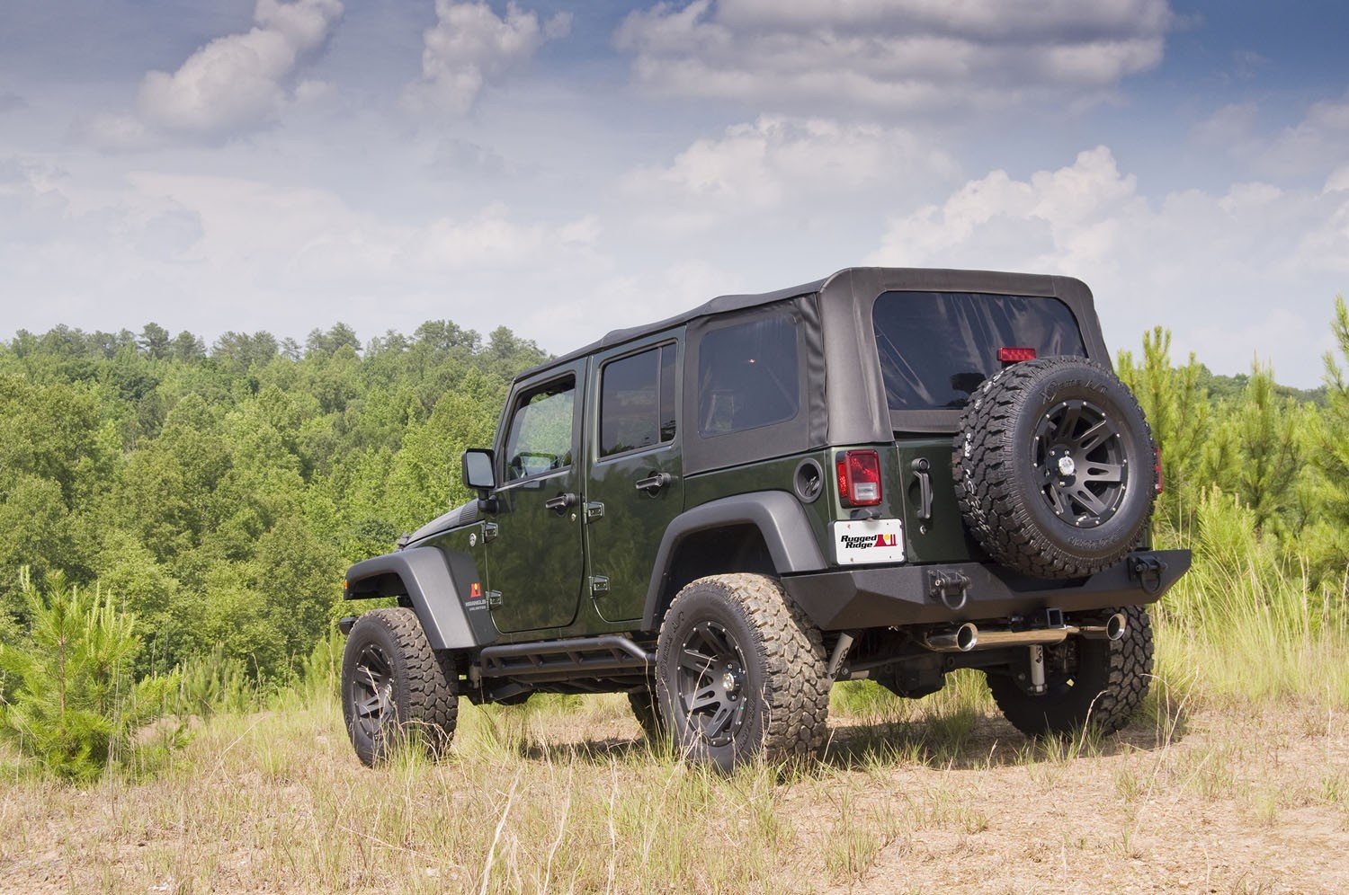 Montana Soft Top, Black Diamond | Rugged Ridge | 13771.35 | Fits 2007-2009 Jeep Wrangler JKU 4-Door