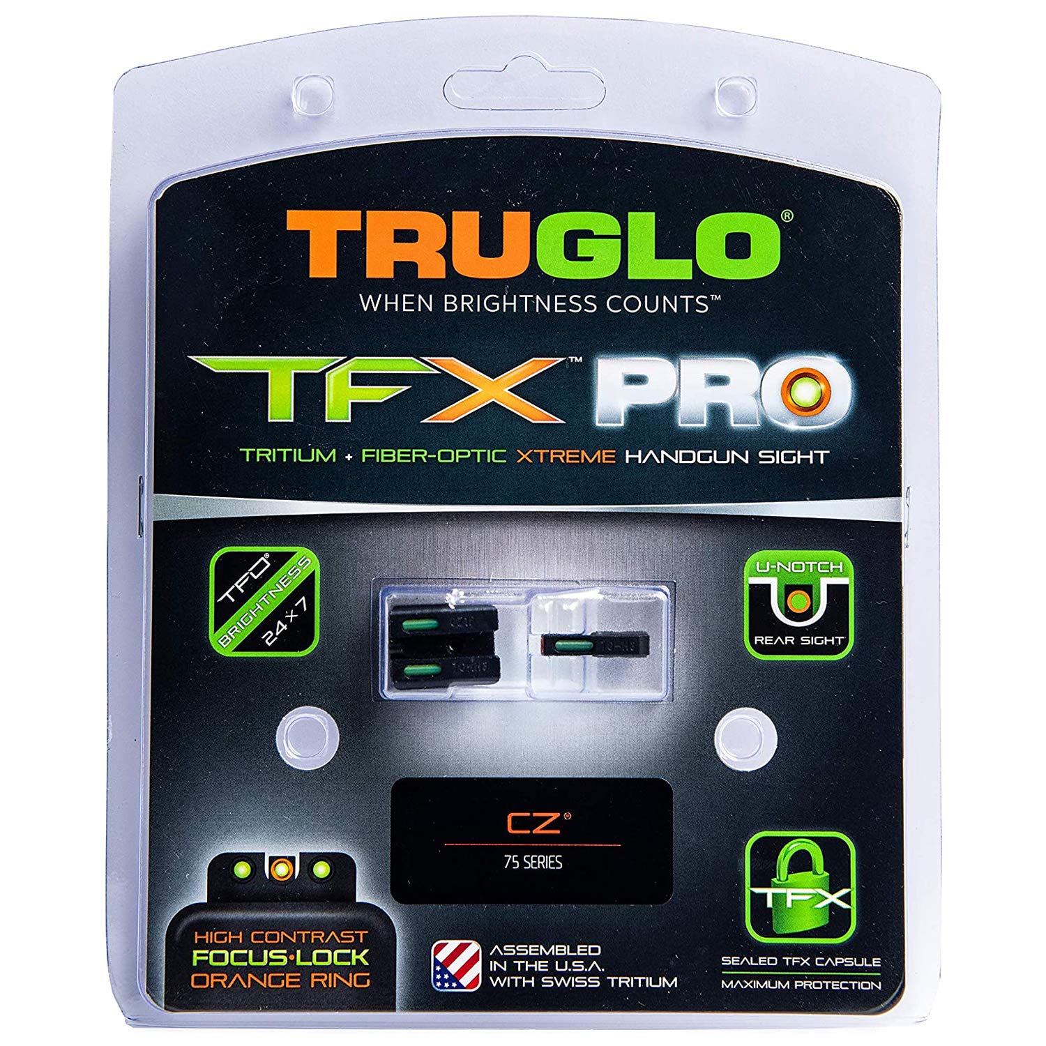 CZ 75 TruGlo TFK Pro Fiber Optic Pistol Sight