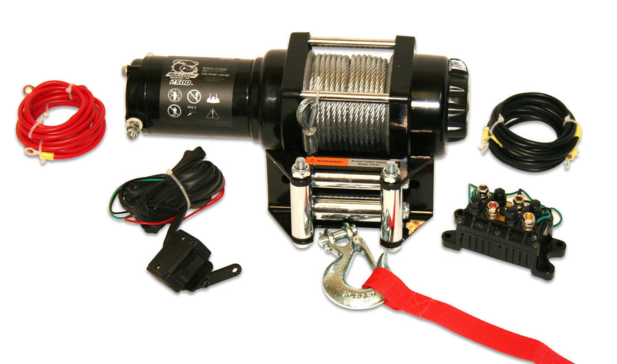 Winch BULLDOG 15006 (2500lb ATV with 50 ft. Wire Rope, Mini-Rocker Switch, Mounting Channel, Roller Fairlead)