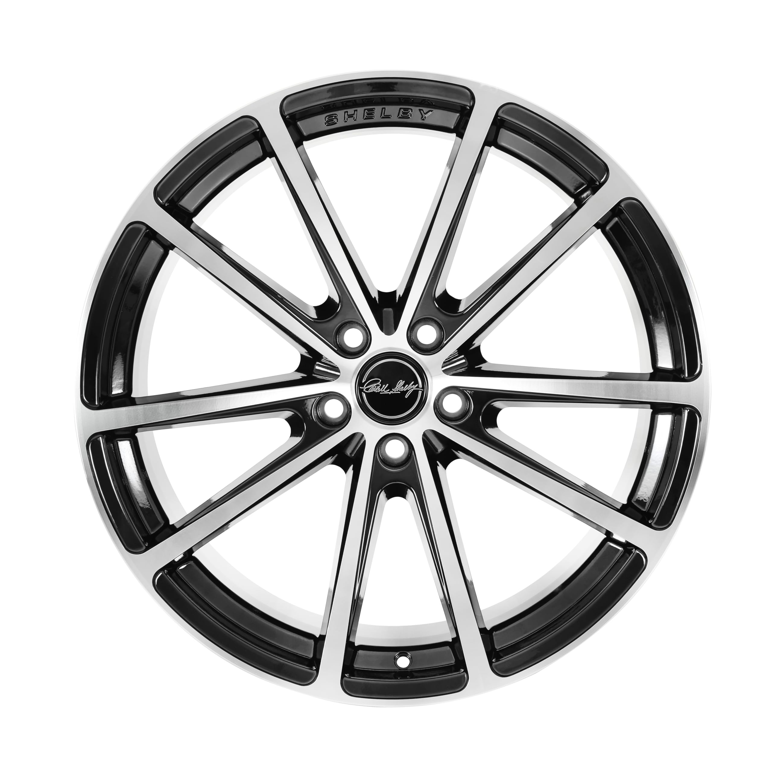 CS10-295530-BM Carroll Shelby Wheels - 20 x 9.5 in. - 5 x 114.3-37mm Offset - Black Machined
