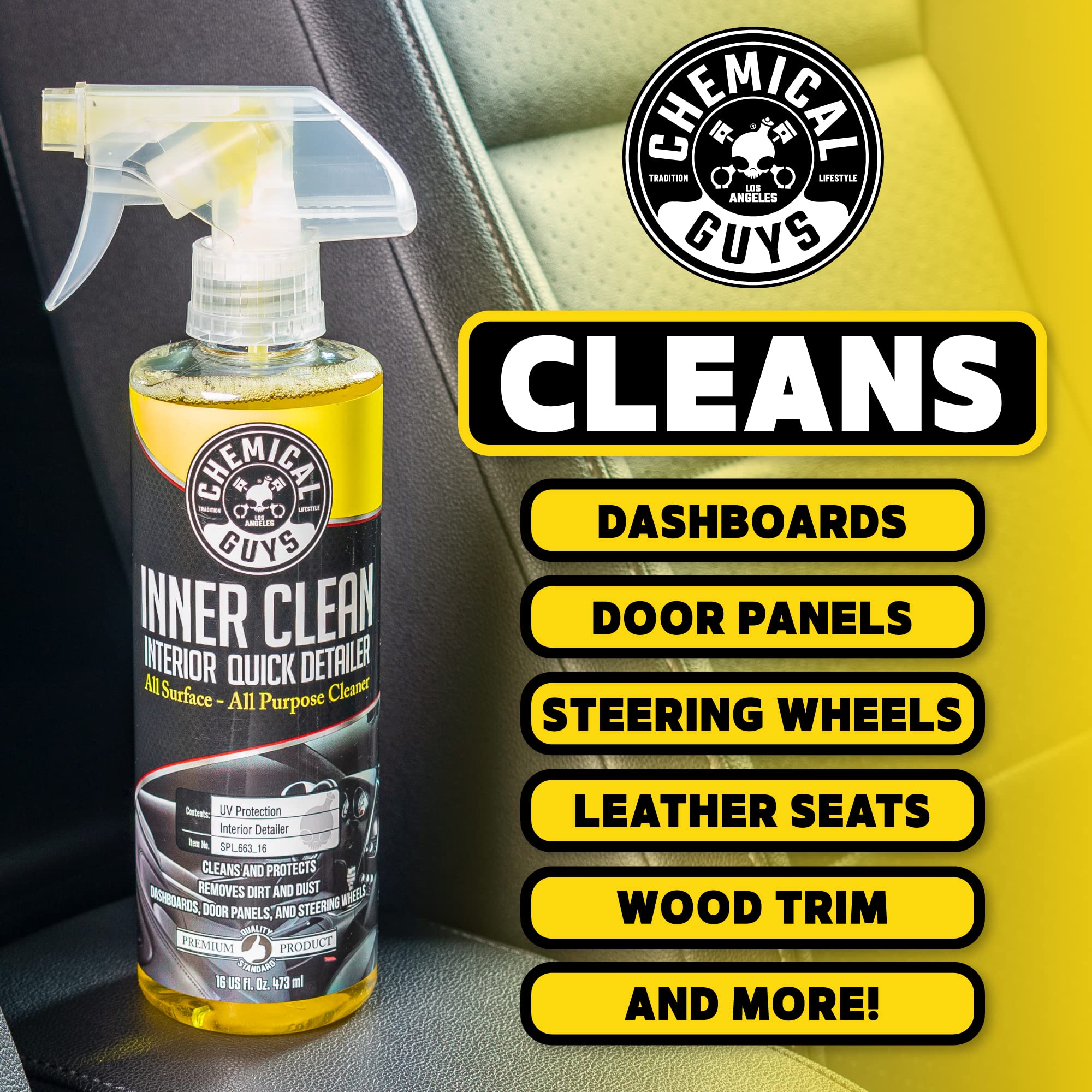 Chemical Guys InnerClean SPI_663 Interior Quick Detailer and Protectant, 1 Gal